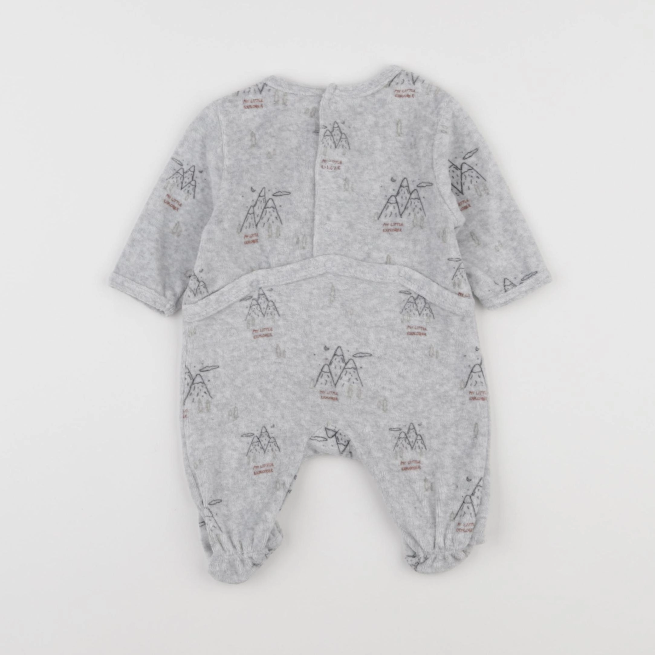 La Redoute - pyjama velours gris - 1 mois