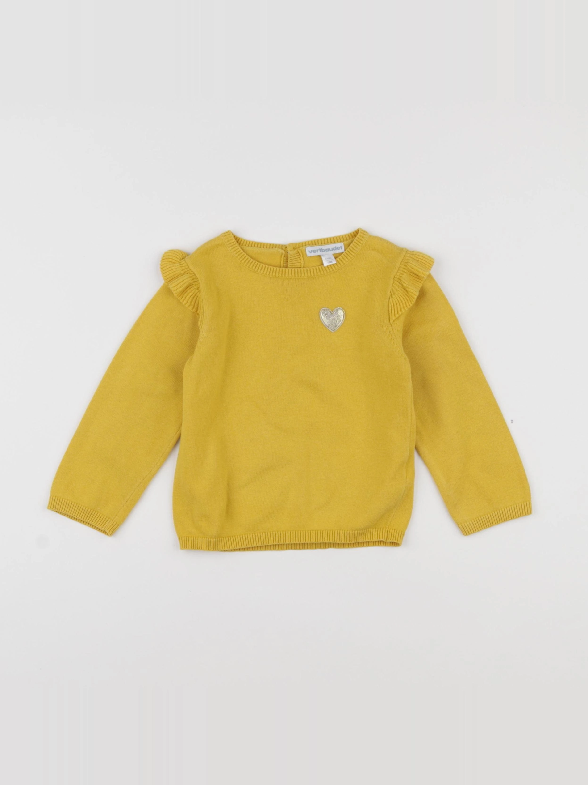 Vertbaudet - pull jaune - 18 mois