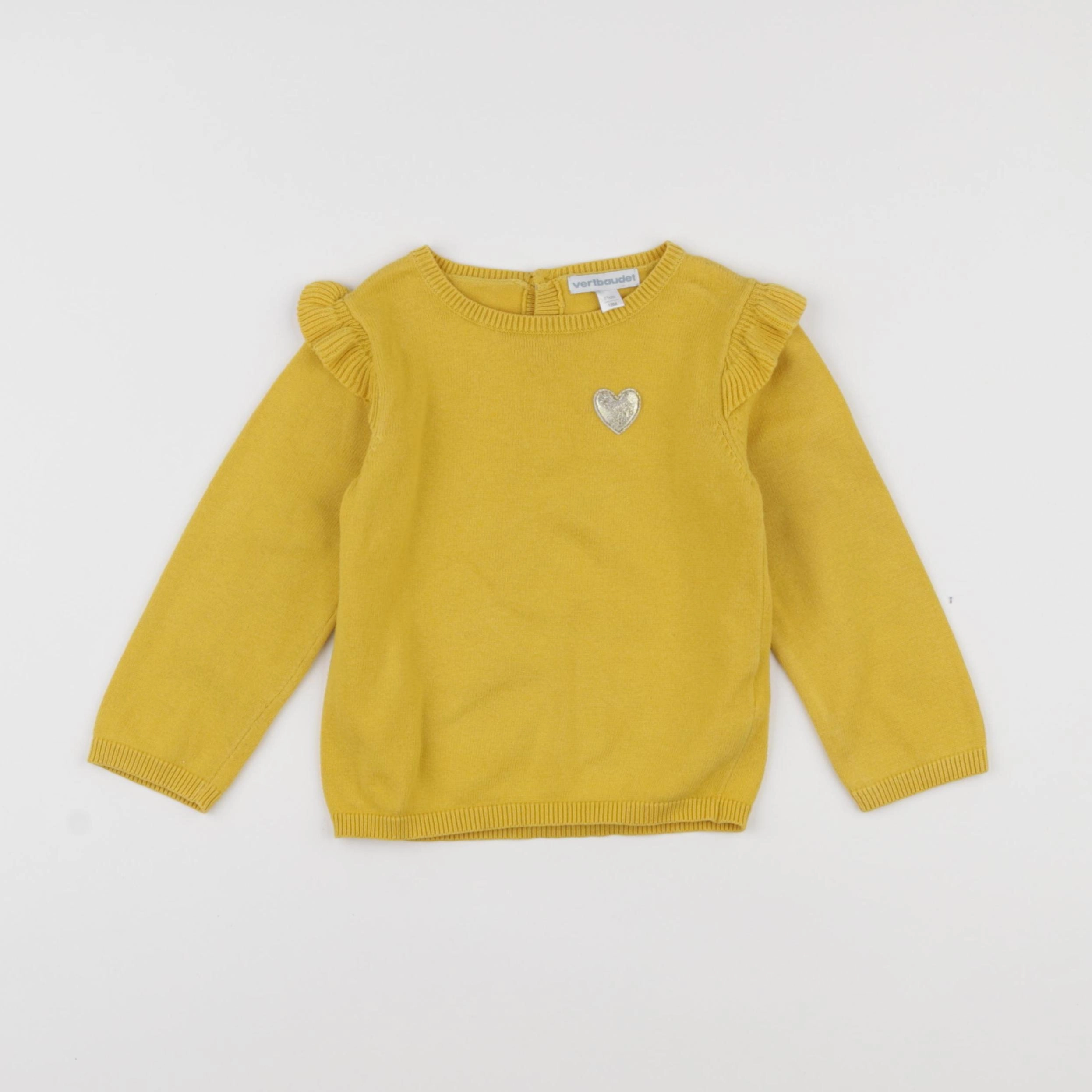 Vertbaudet - pull jaune - 18 mois