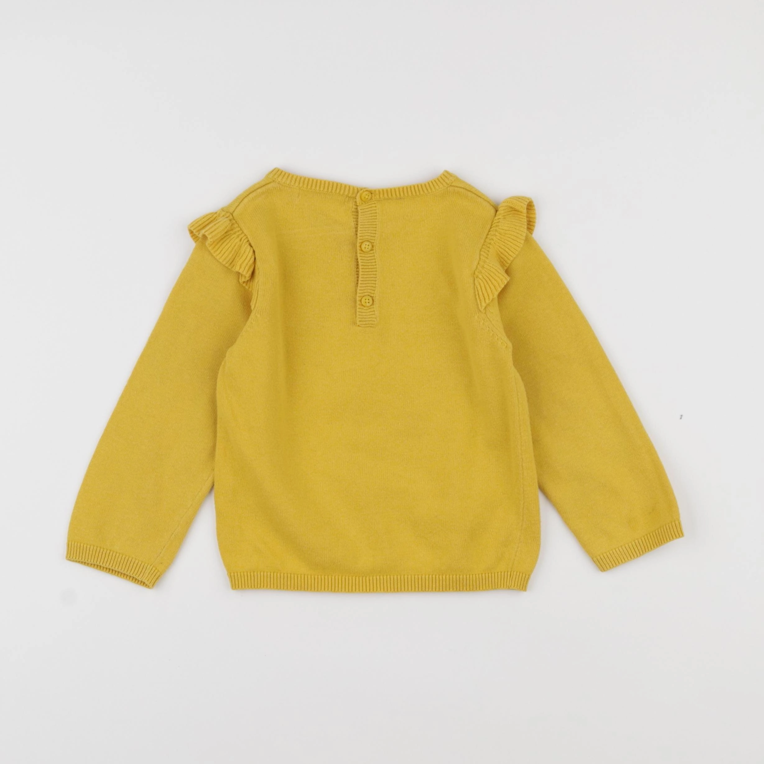 Vertbaudet - pull jaune - 18 mois