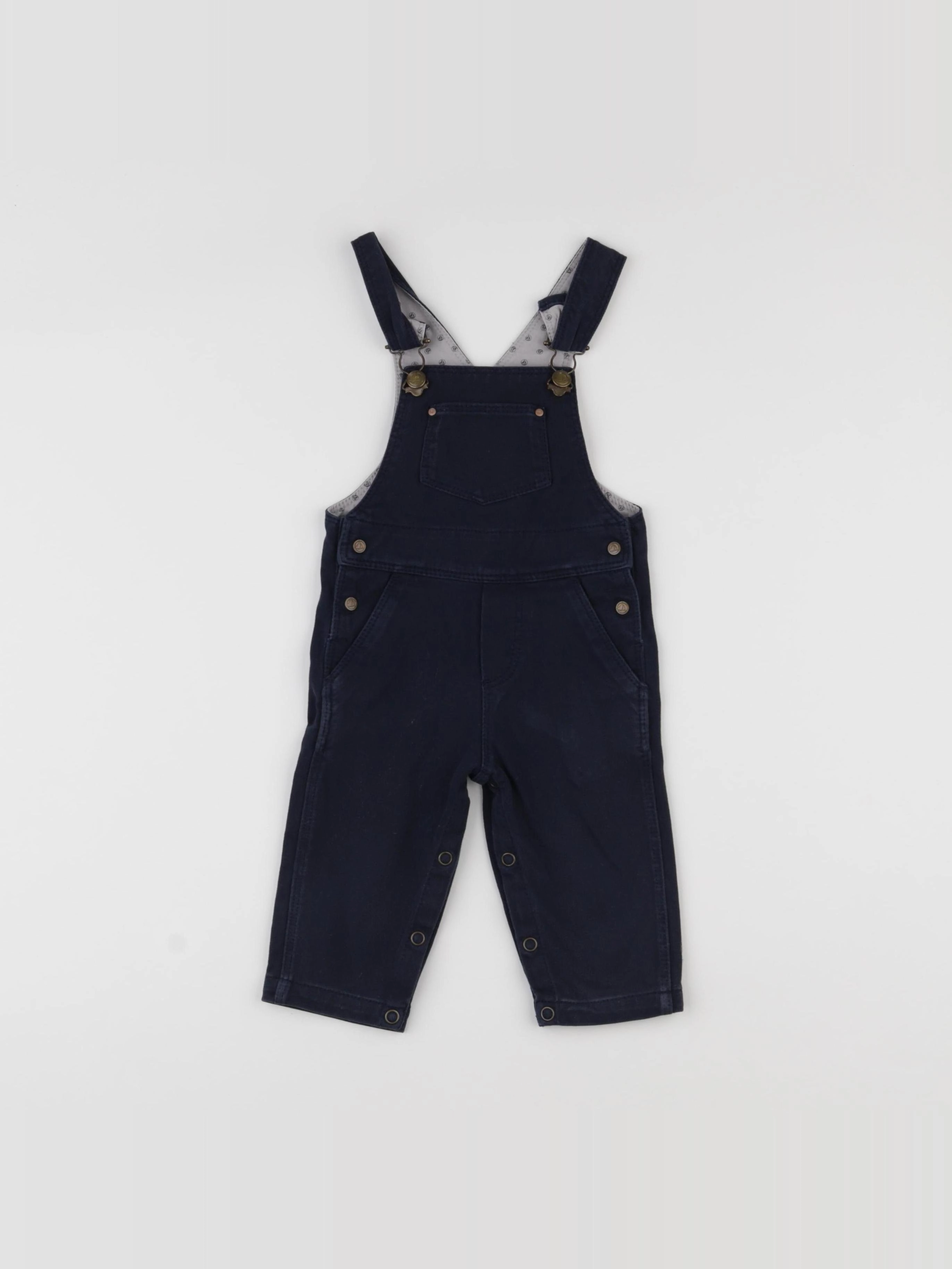 Petit Bateau - salopette bleu - 6 mois