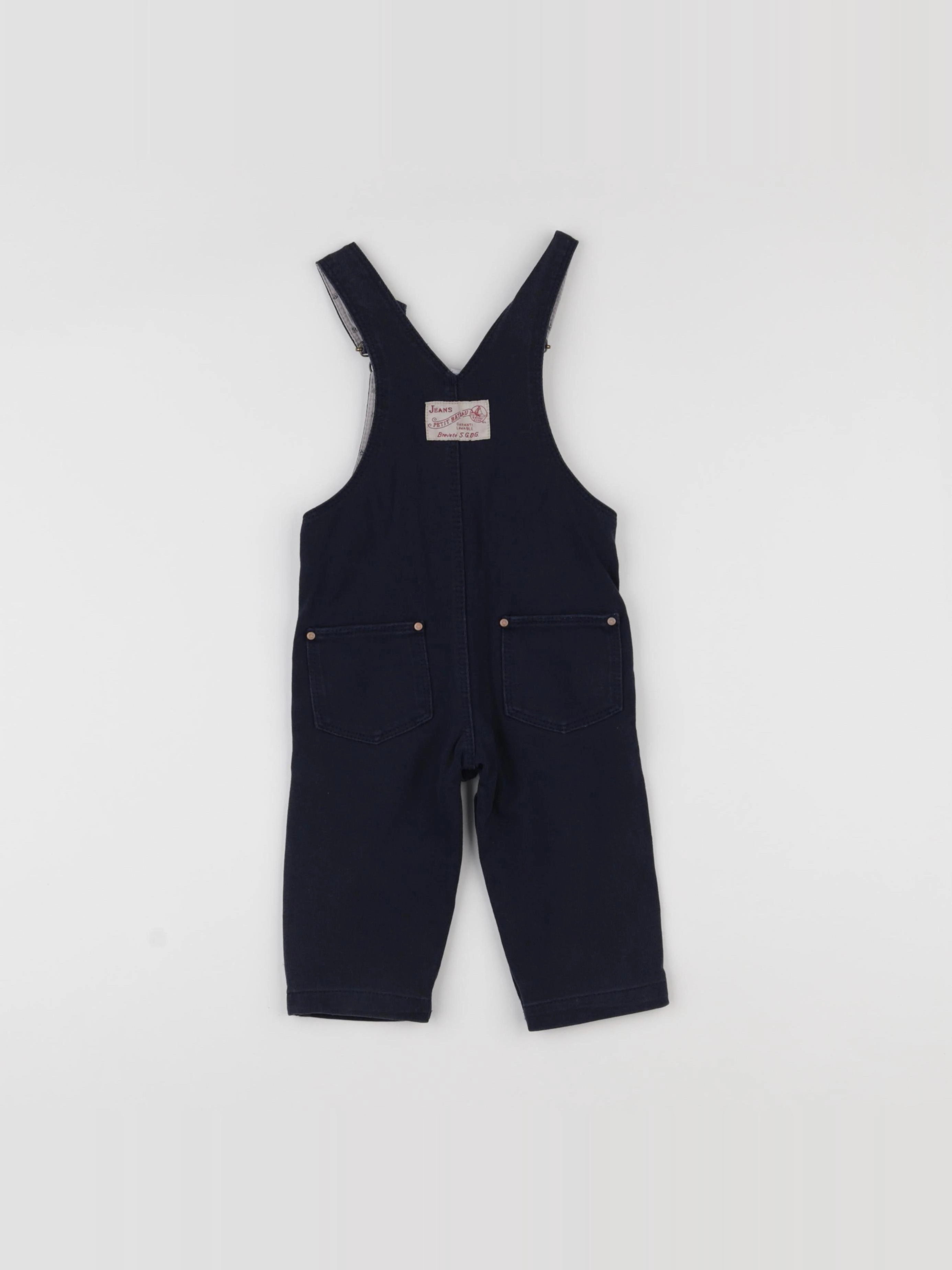 Petit Bateau - salopette bleu - 6 mois