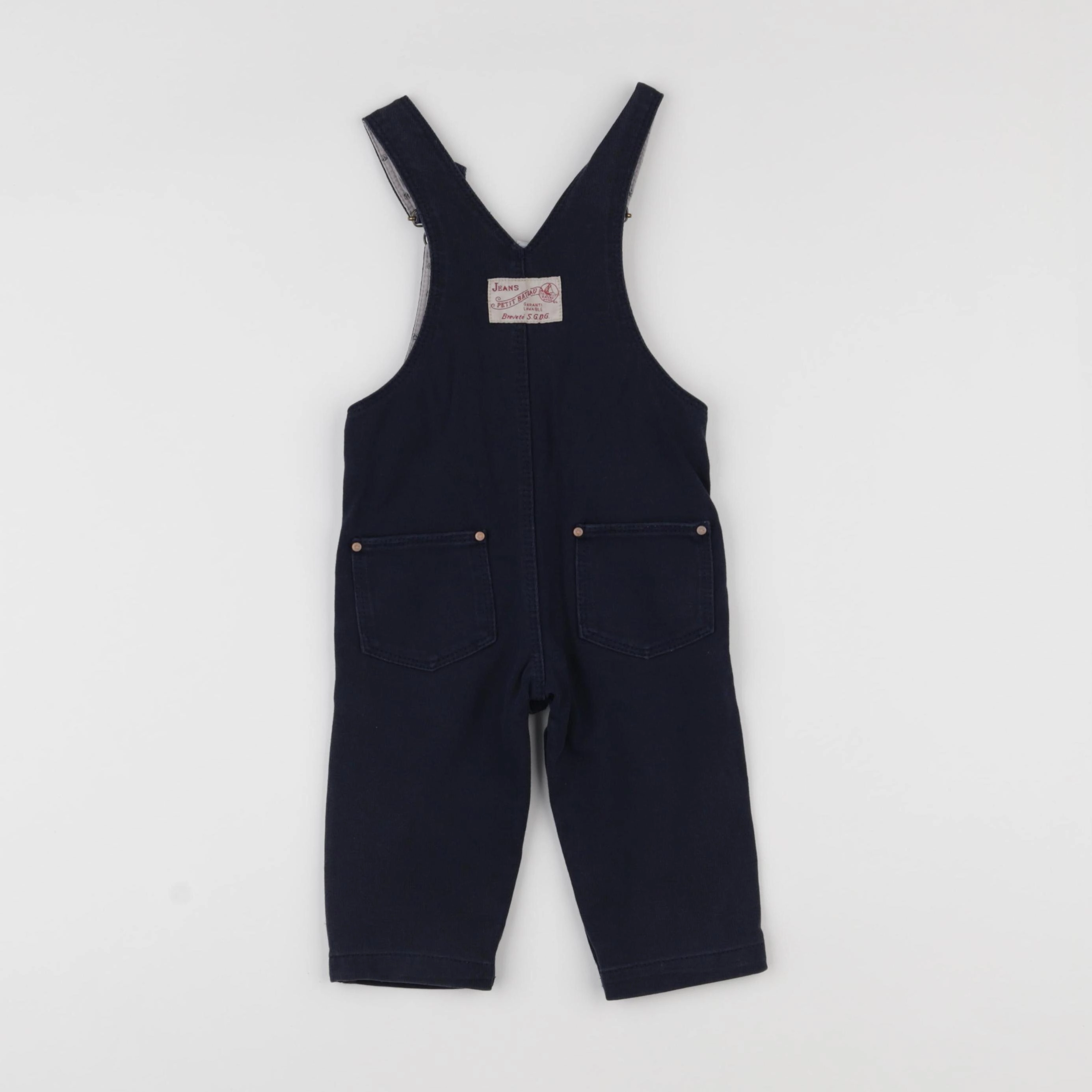Petit Bateau - salopette bleu - 6 mois