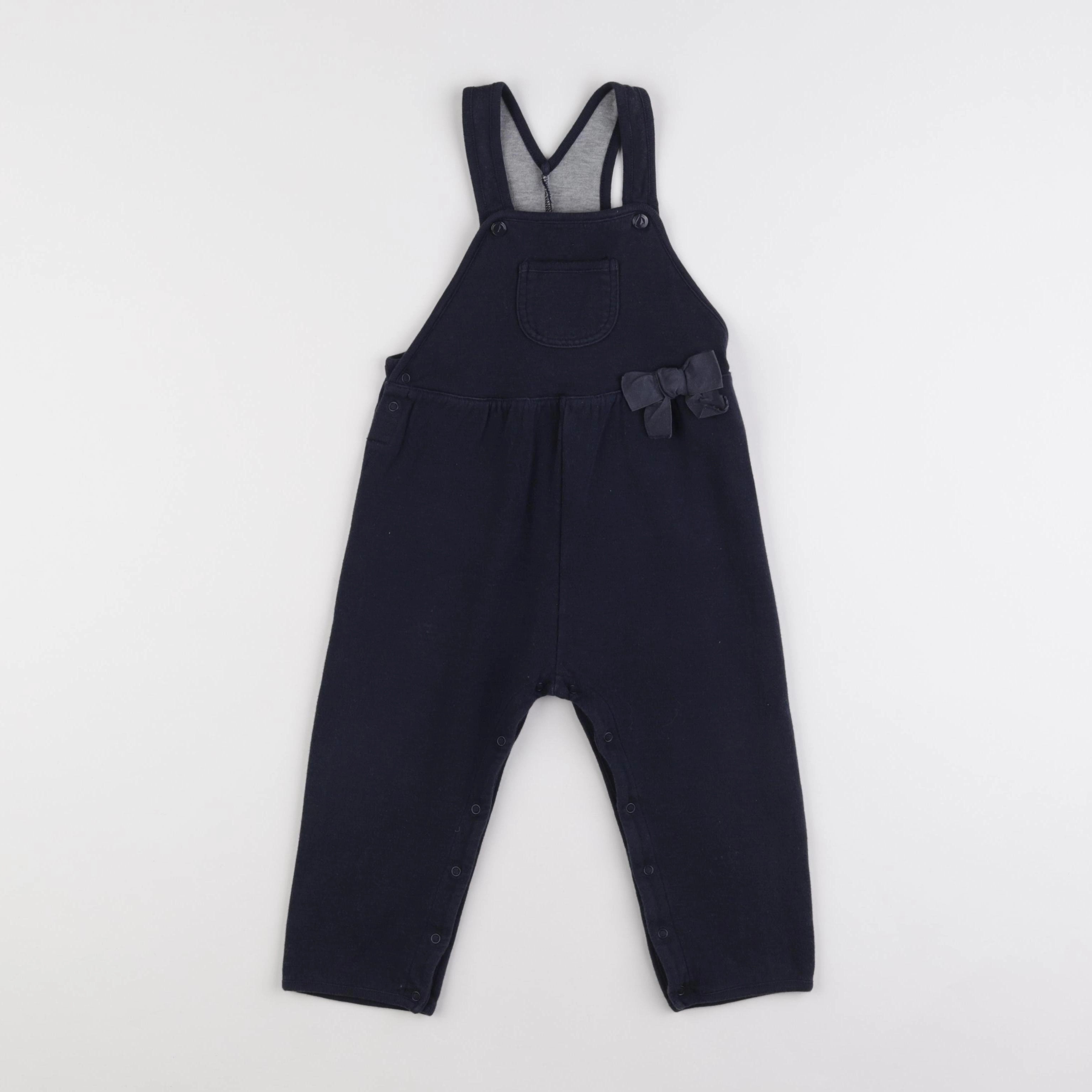 Petit Bateau - salopette bleu - 2 ans