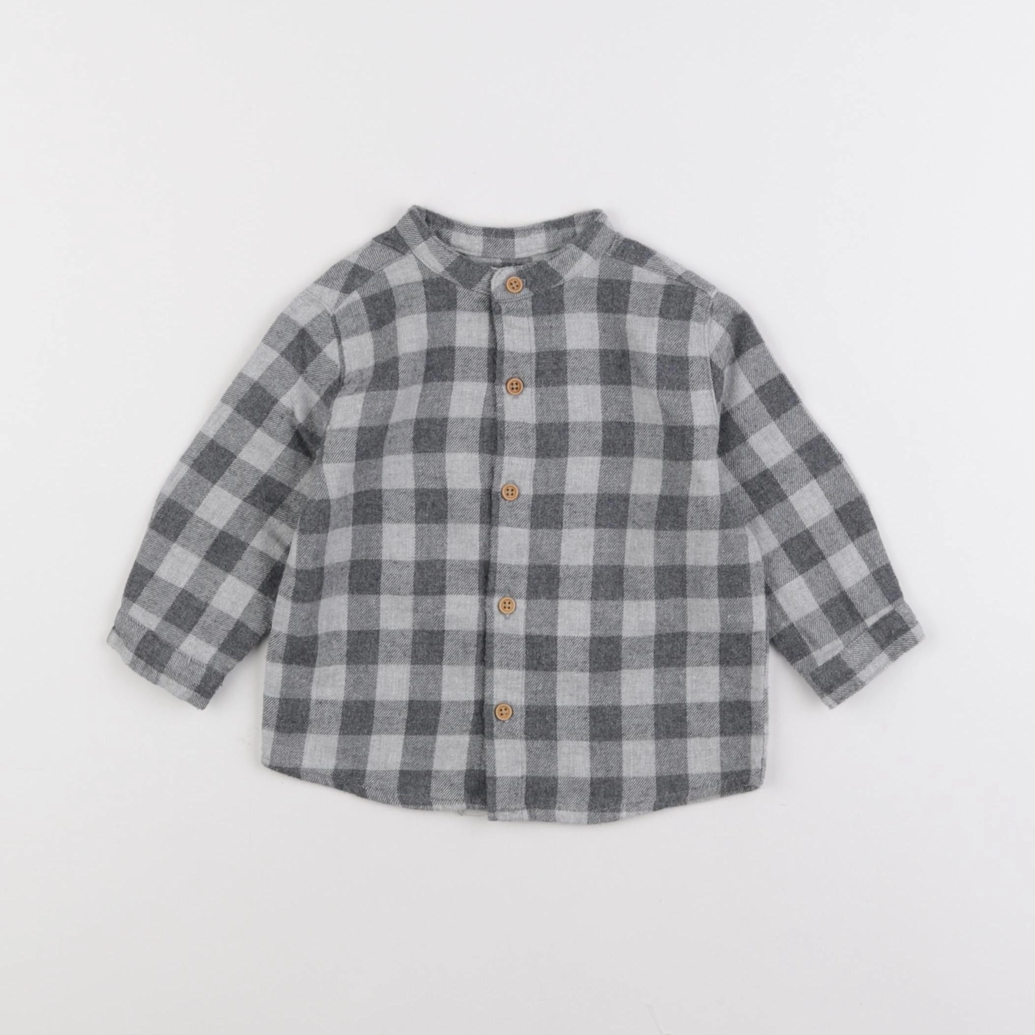 Boutchou - chemise gris - 9 mois