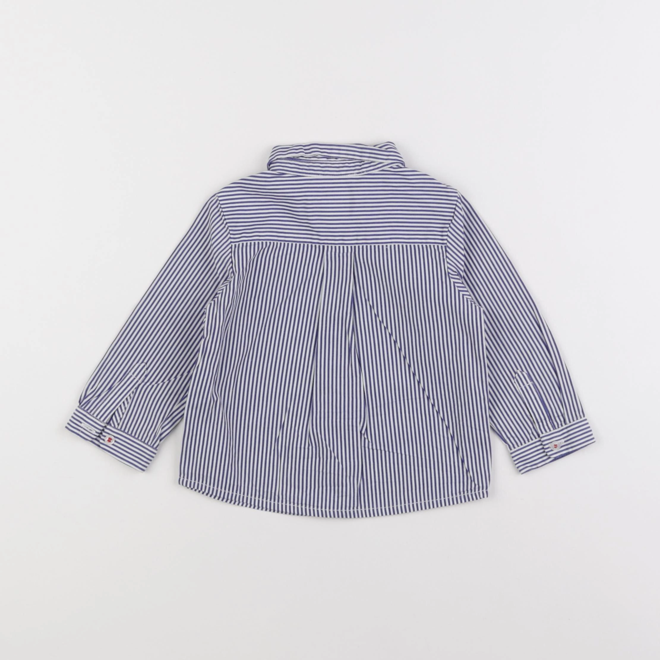 Jacadi - chemise blanc, bleu - 12 mois