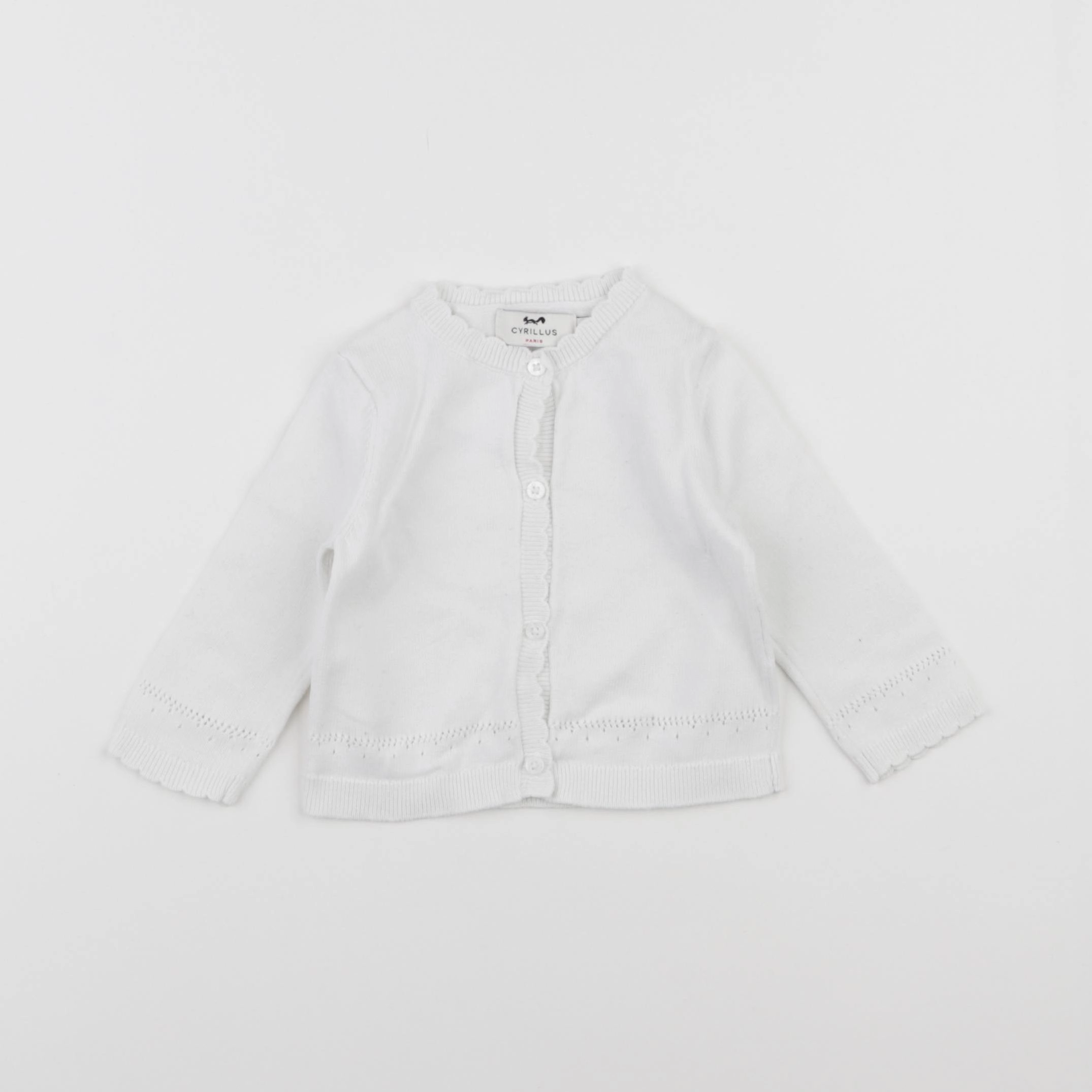 Cyrillus - gilet blanc - 6 mois