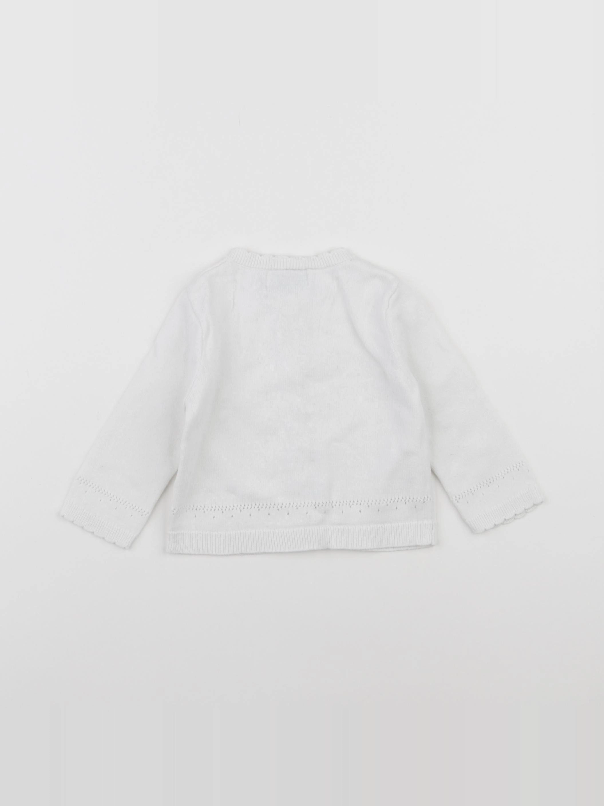 Cyrillus - gilet blanc - 6 mois