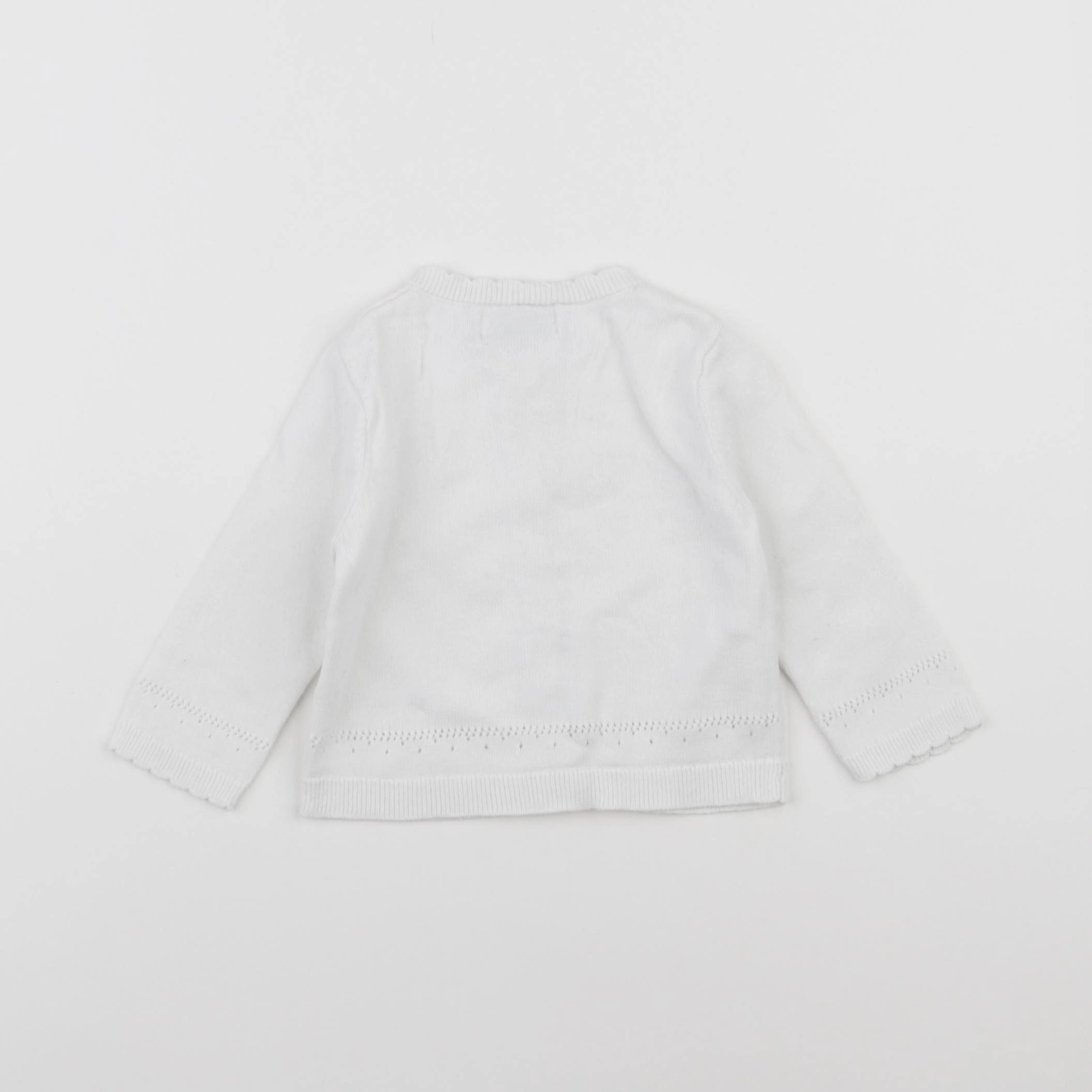 Cyrillus - gilet blanc - 6 mois