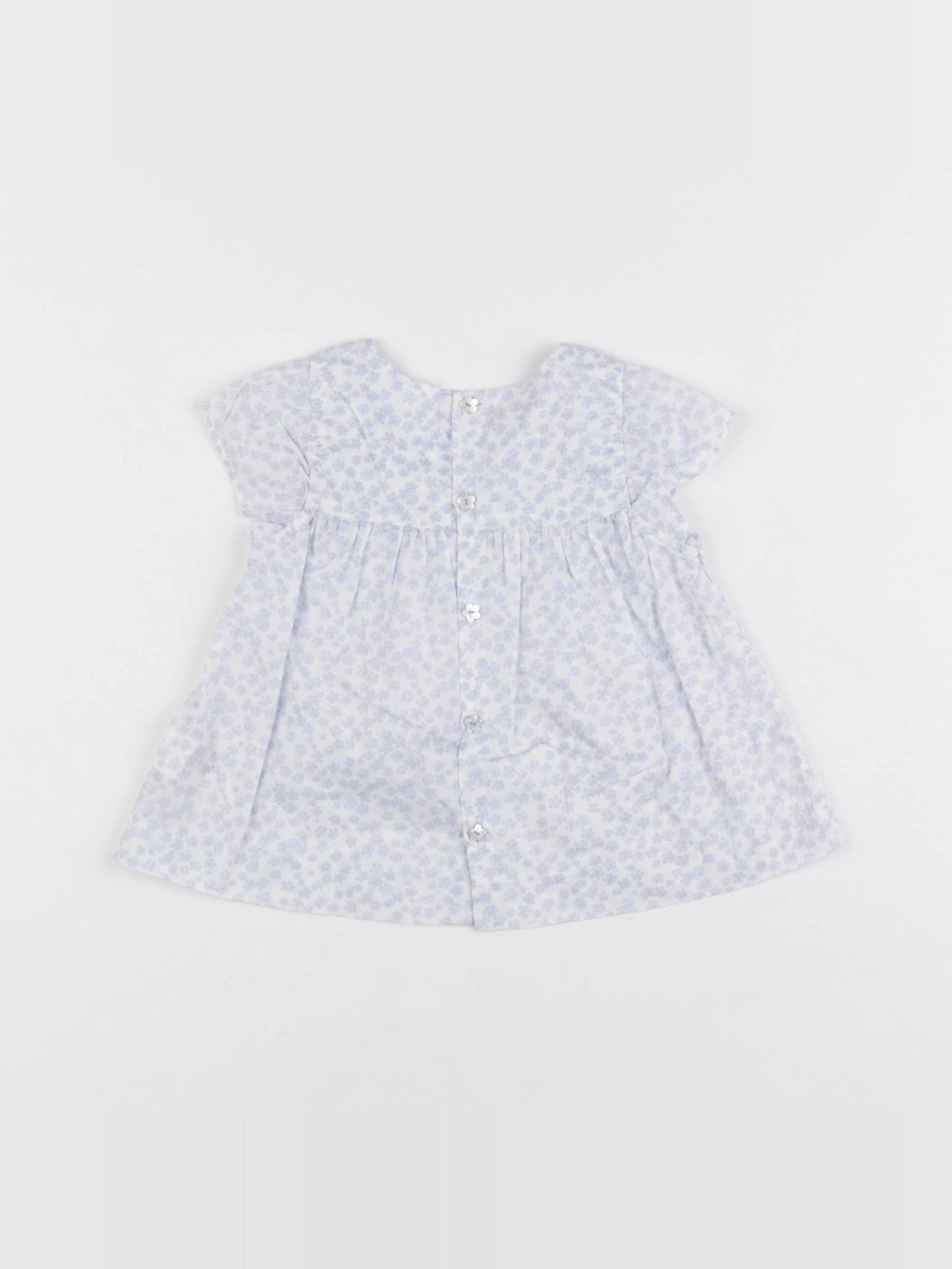 Jacadi - blouse bleu, blanc - 12 mois