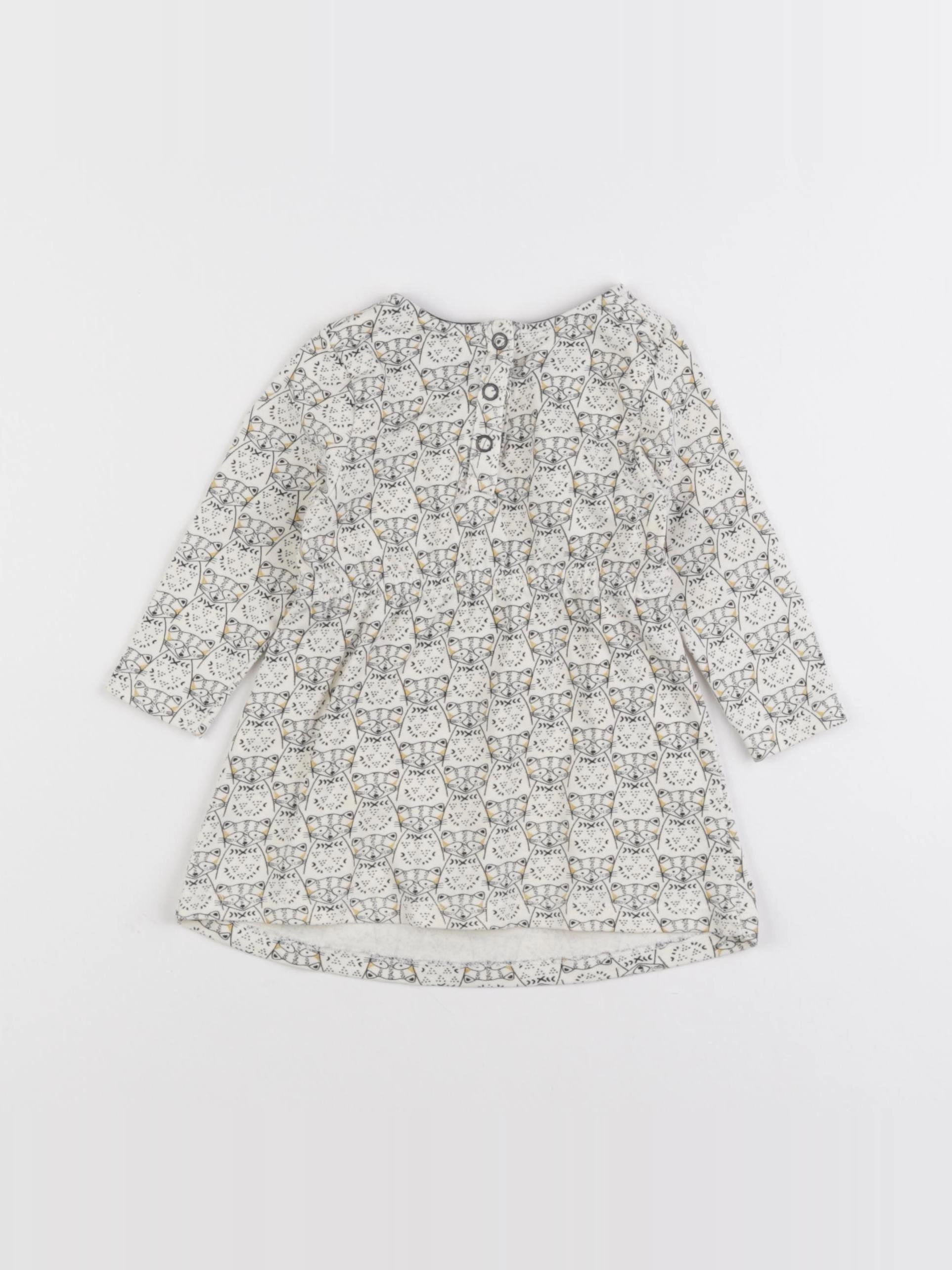 Tape à l'oeil - robe beige, blanc - 6 mois