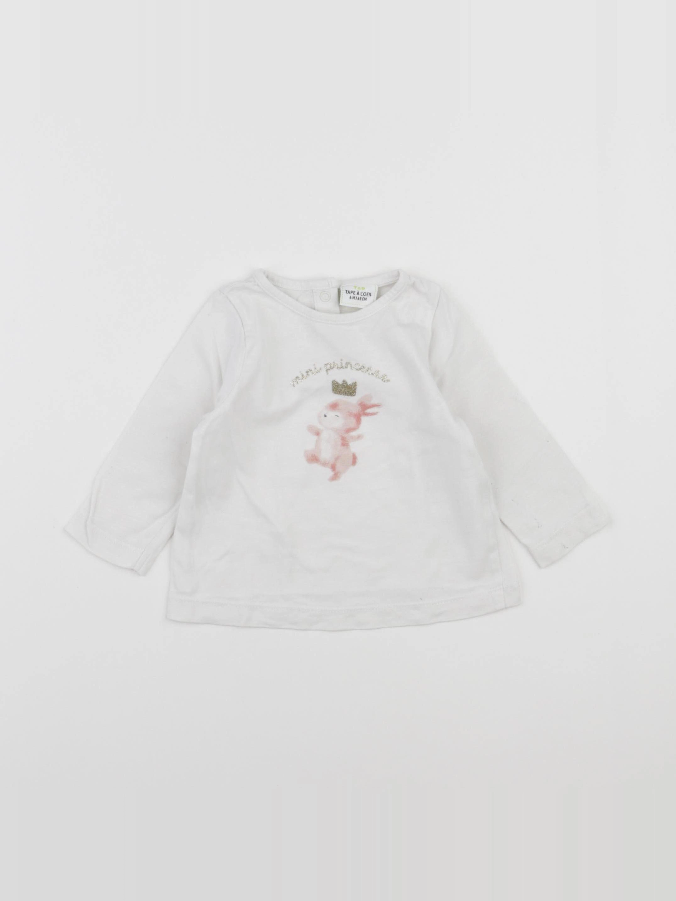 Tape à l'oeil - tee-shirt blanc - 6 mois