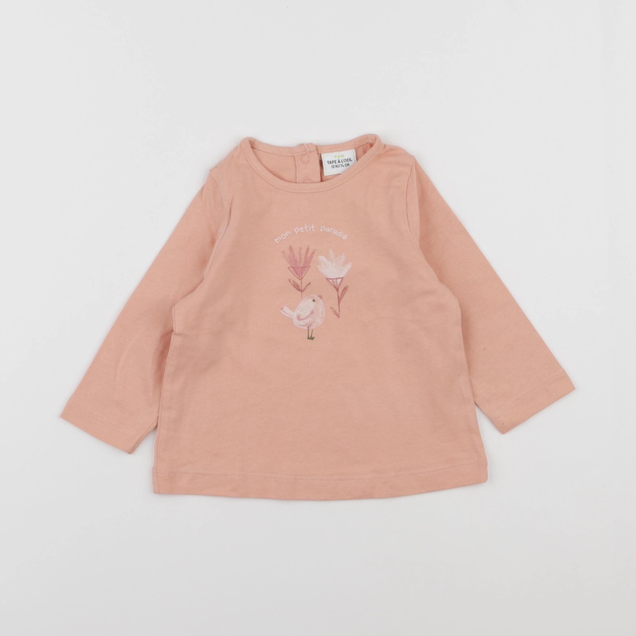 Tape à l'oeil - tee-shirt rose - 12 mois