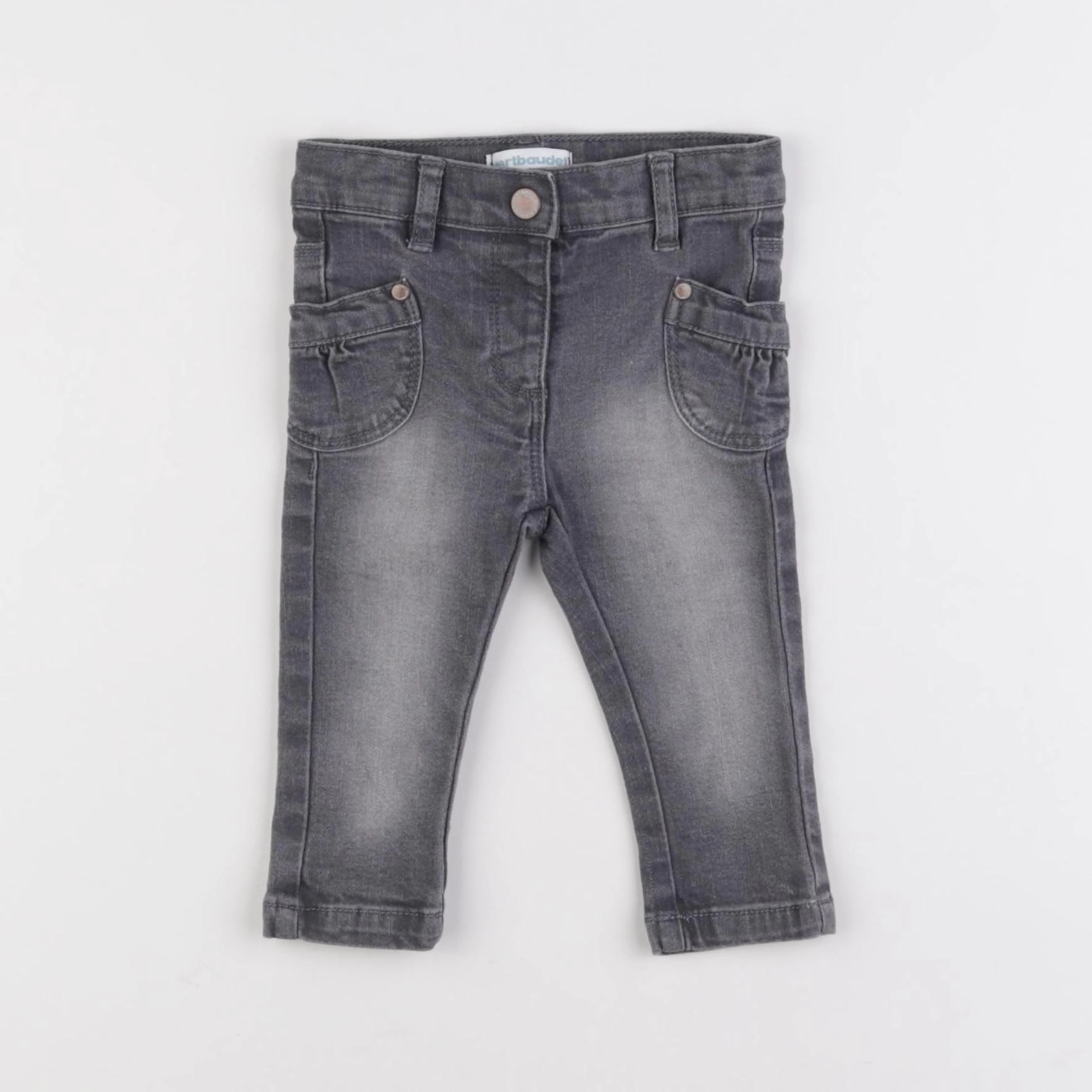 Vertbaudet - jean gris - 6 mois