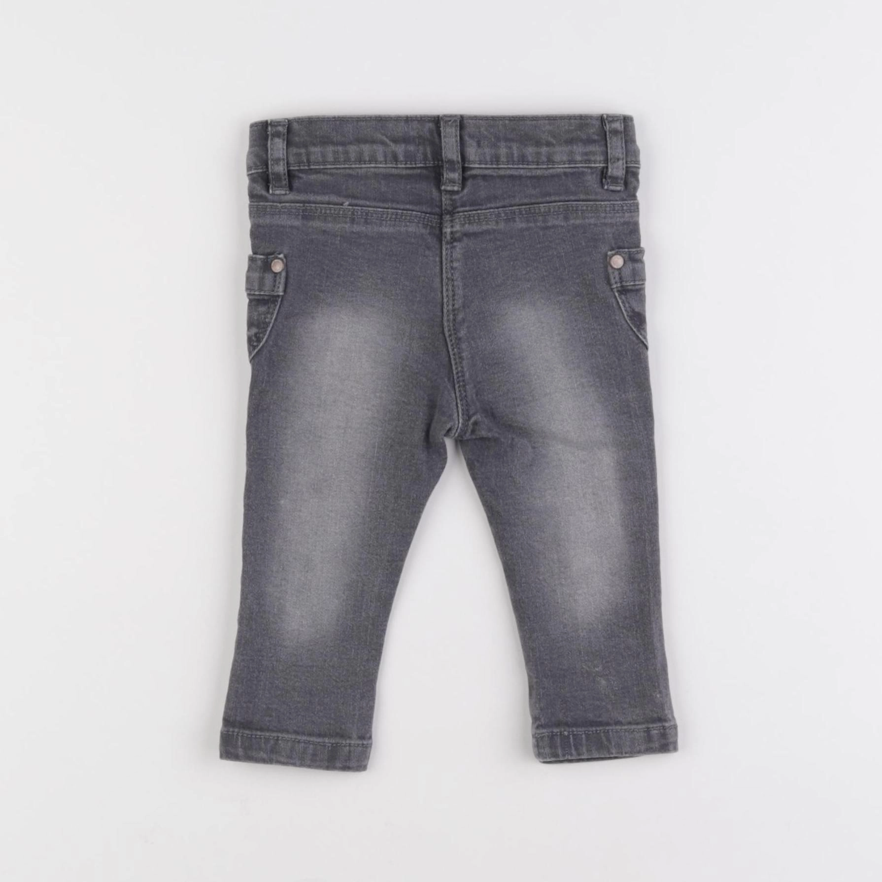 Vertbaudet - jean gris - 6 mois