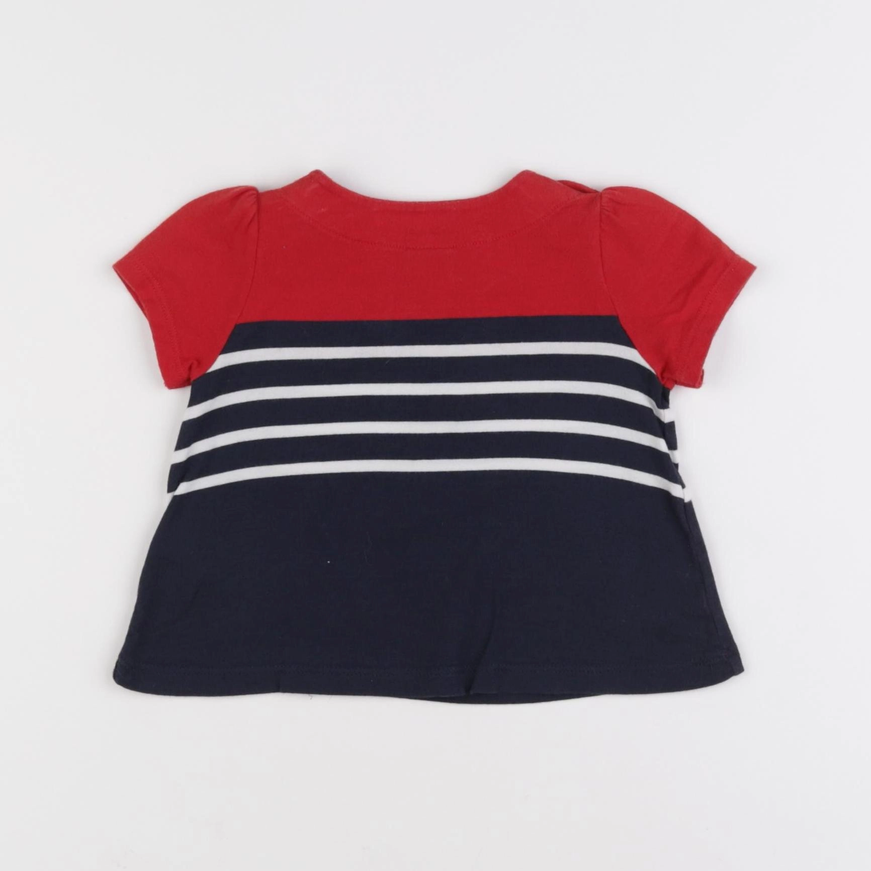 Petit Bateau - tee-shirt bleu, blanc - 6 mois
