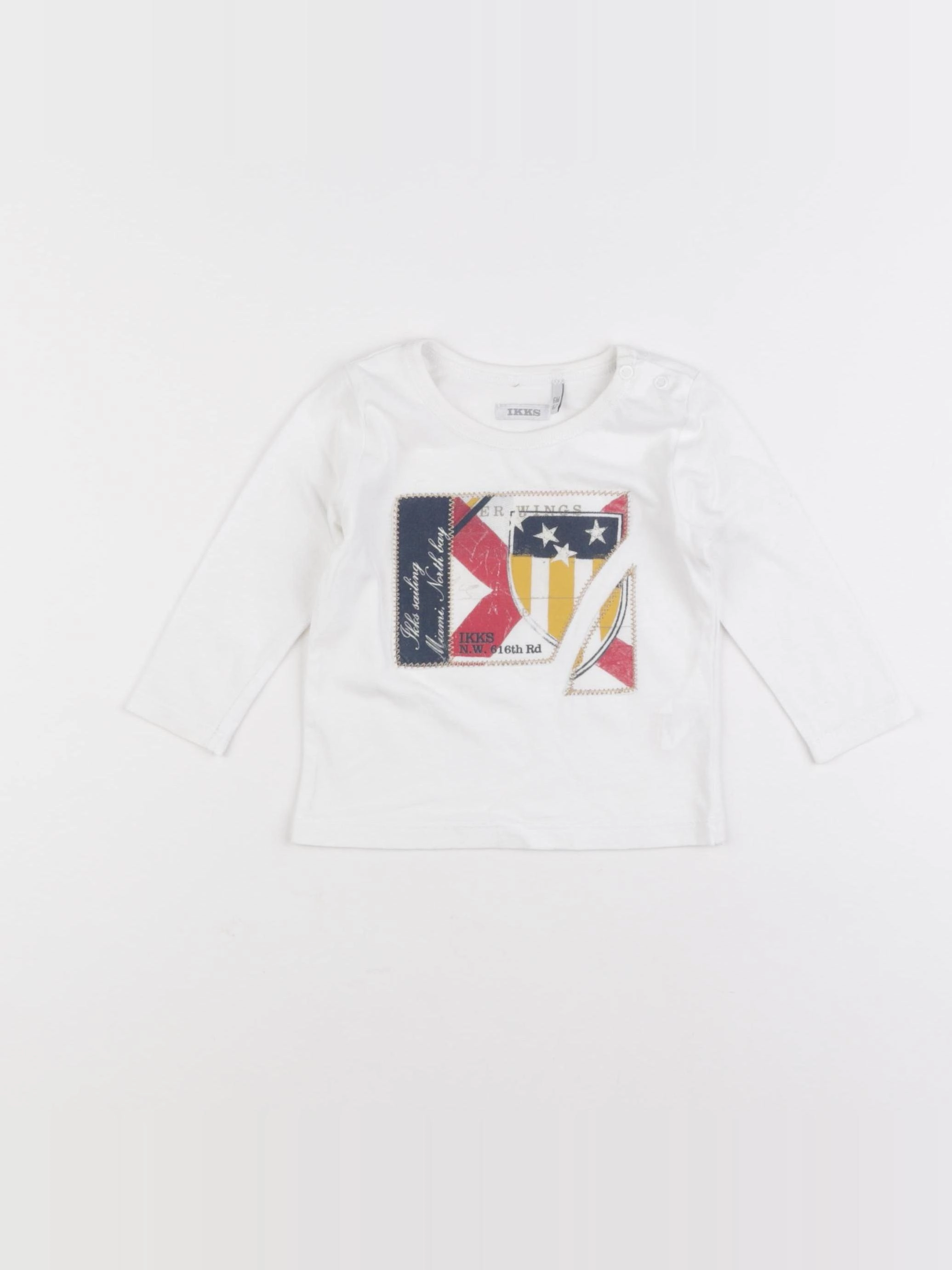 IKKS - tee-shirt blanc - 6 mois