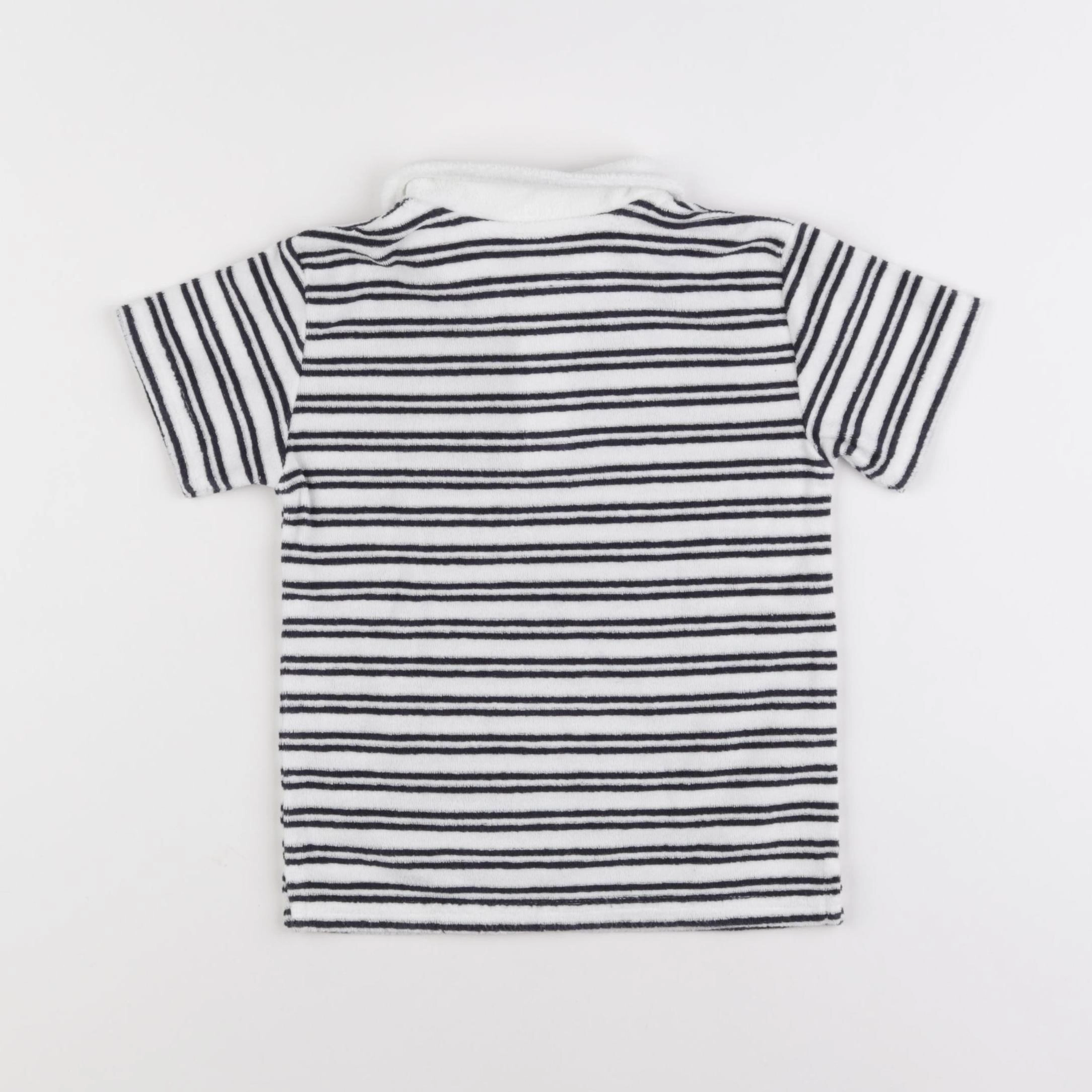 H&M - polo blanc, bleu - 18 mois à 2 ans