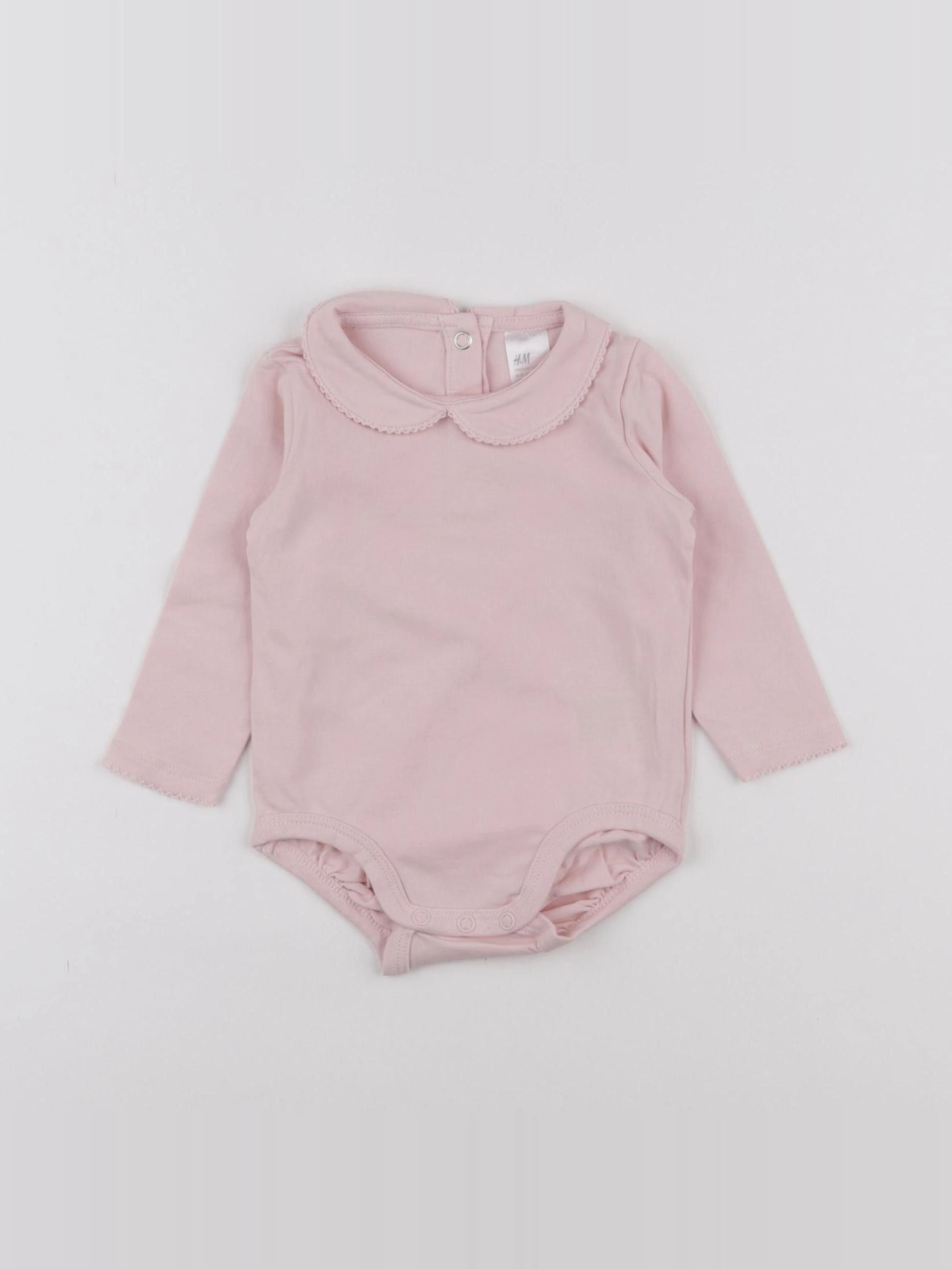 H&M - body à col rose - 3 mois