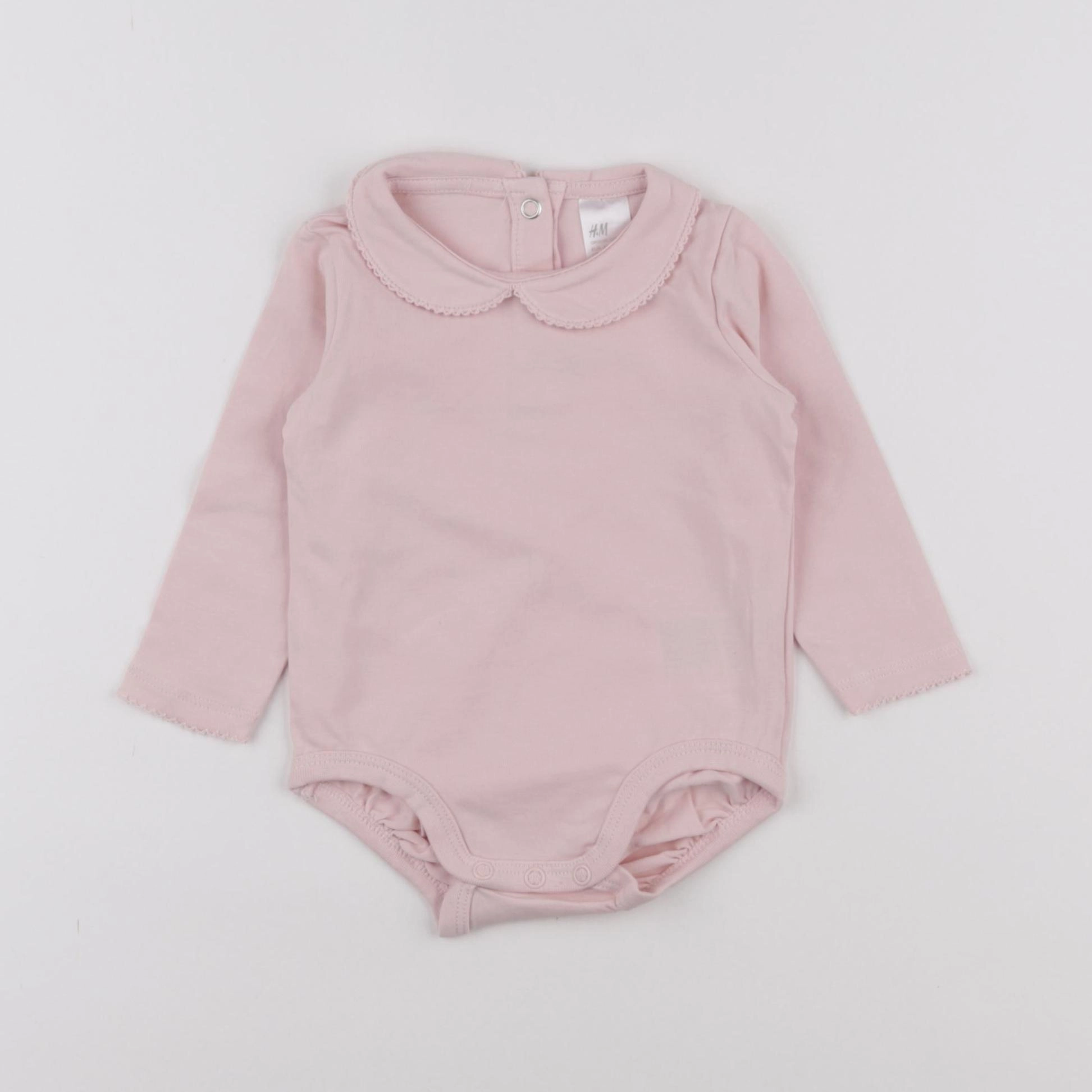 H&M - body à col rose - 3 mois