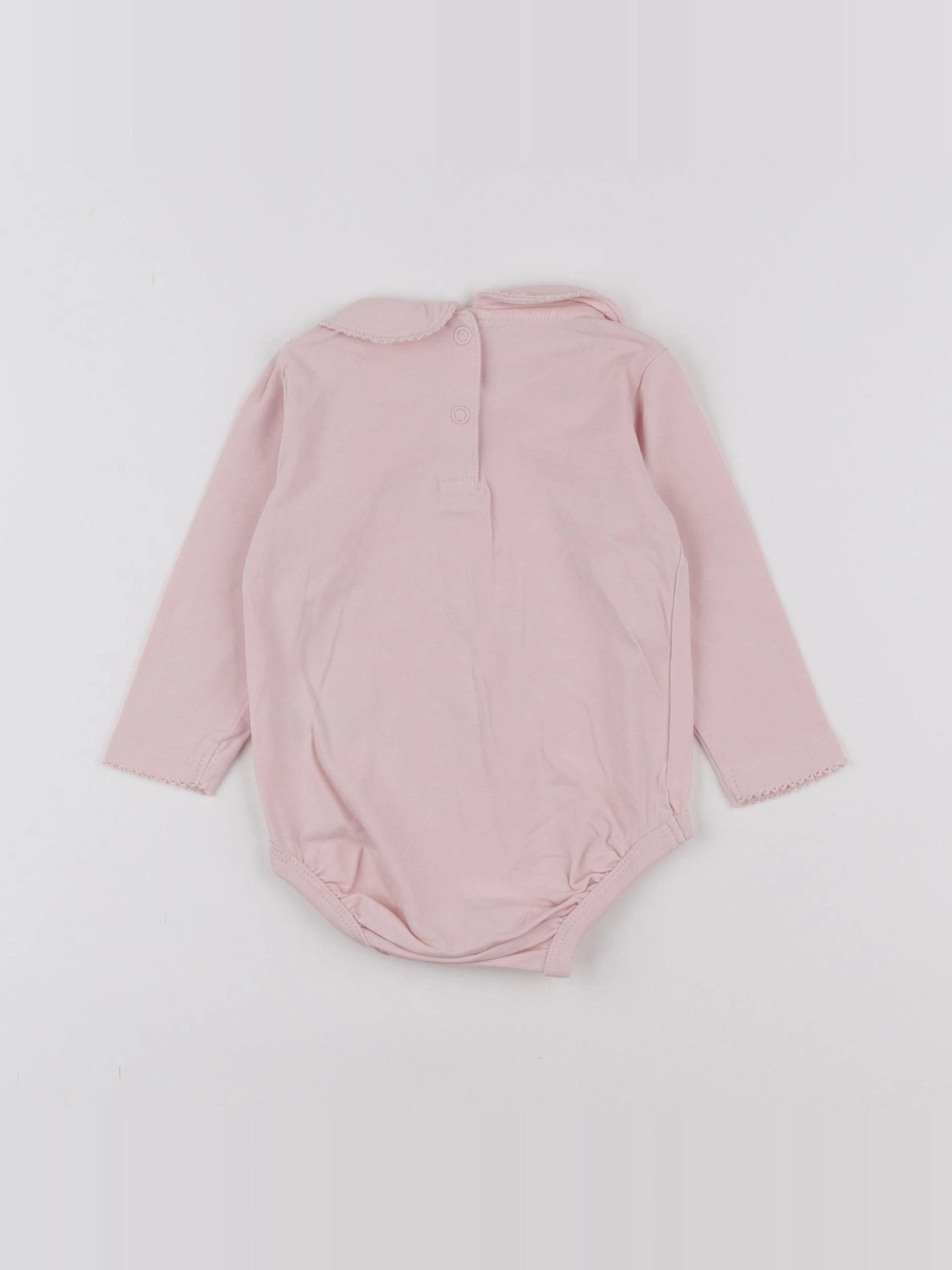 H&M - body à col rose - 3 mois