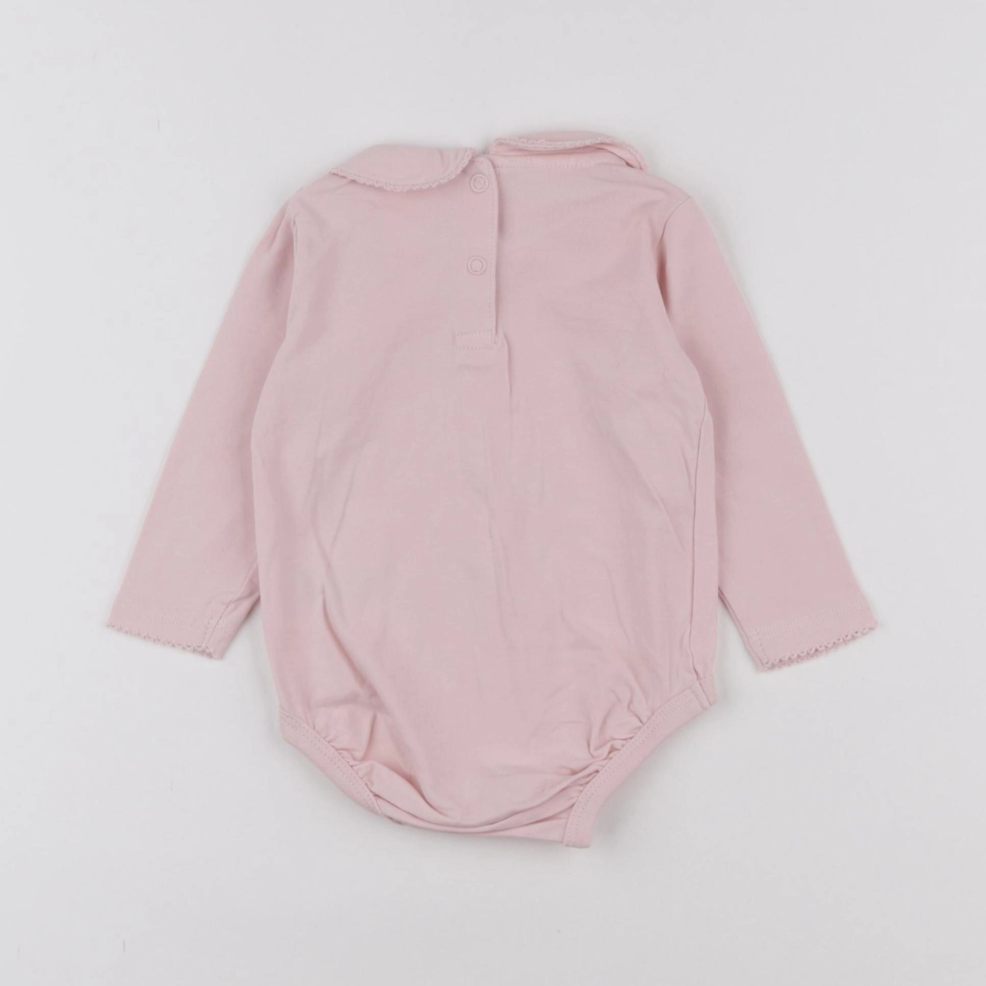 H&M - body à col rose - 3 mois