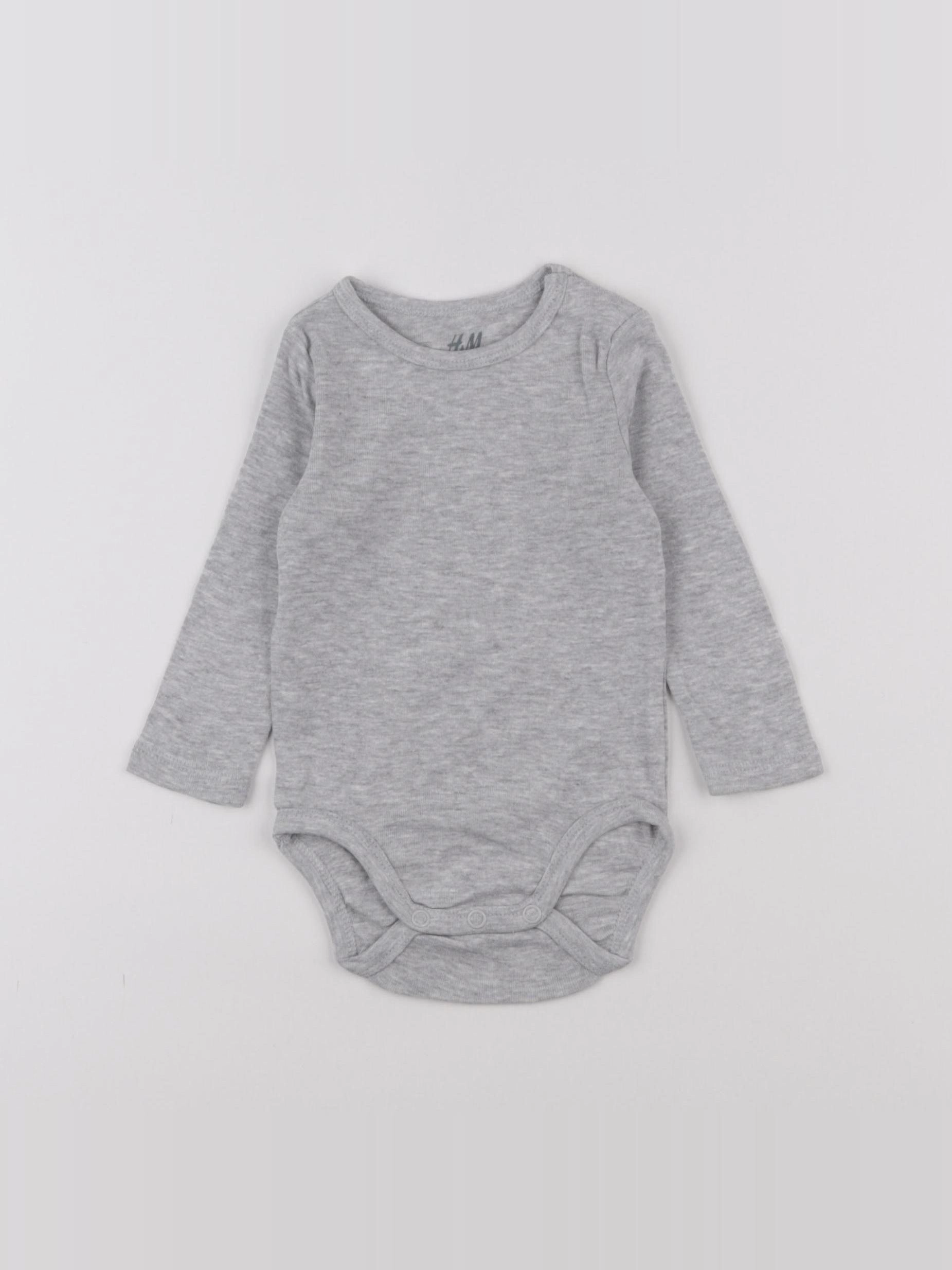 H&M - body gris - 3 mois