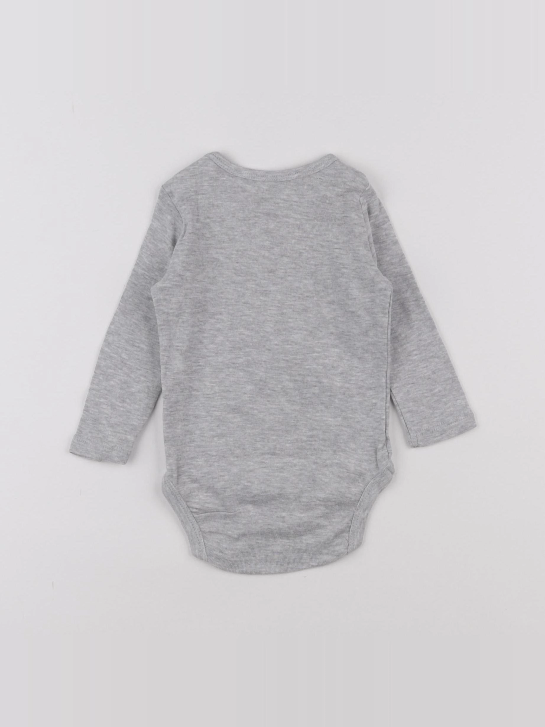 H&M - body gris - 3 mois