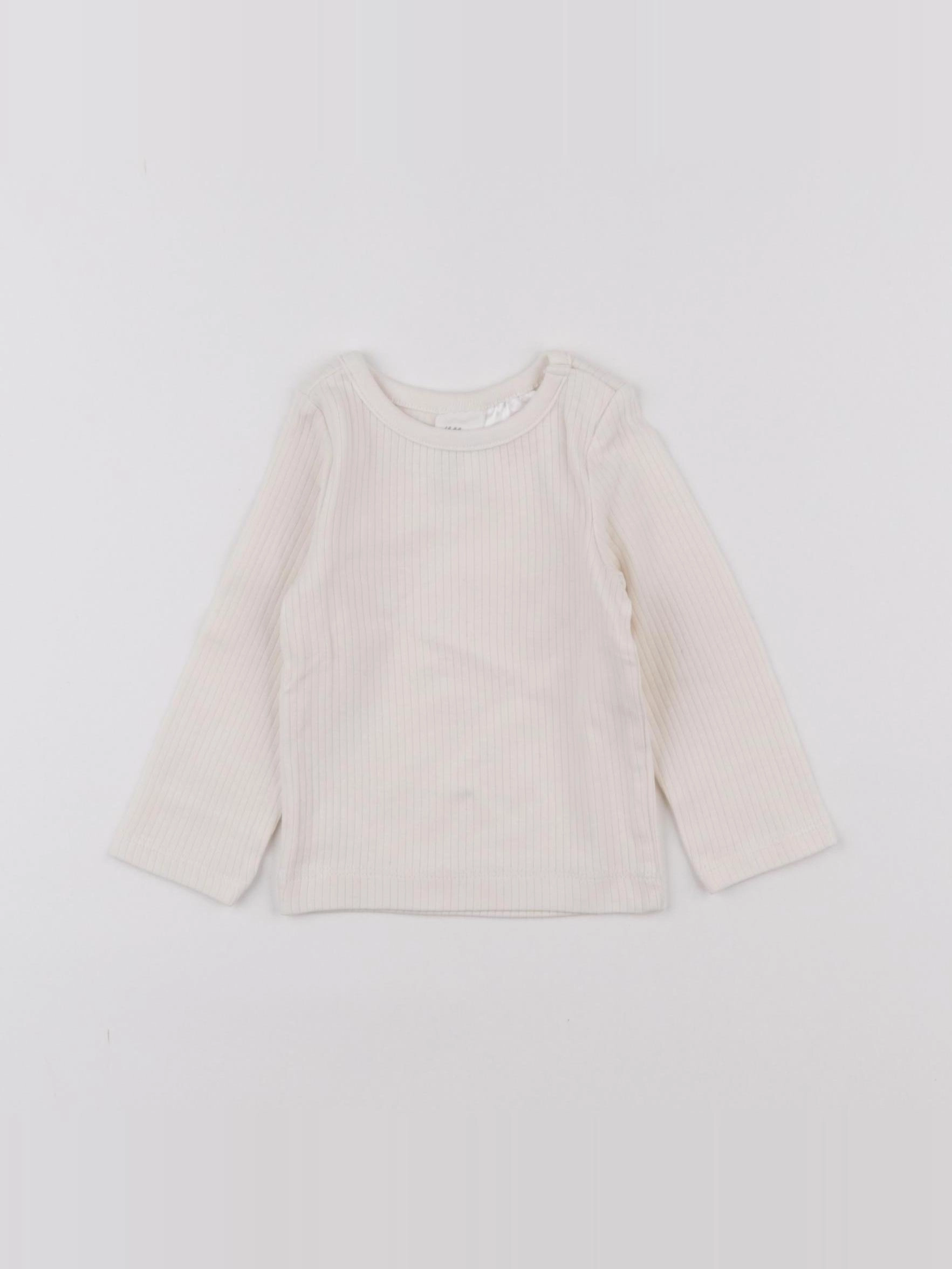 H&M - tee-shirt beige - 3 mois