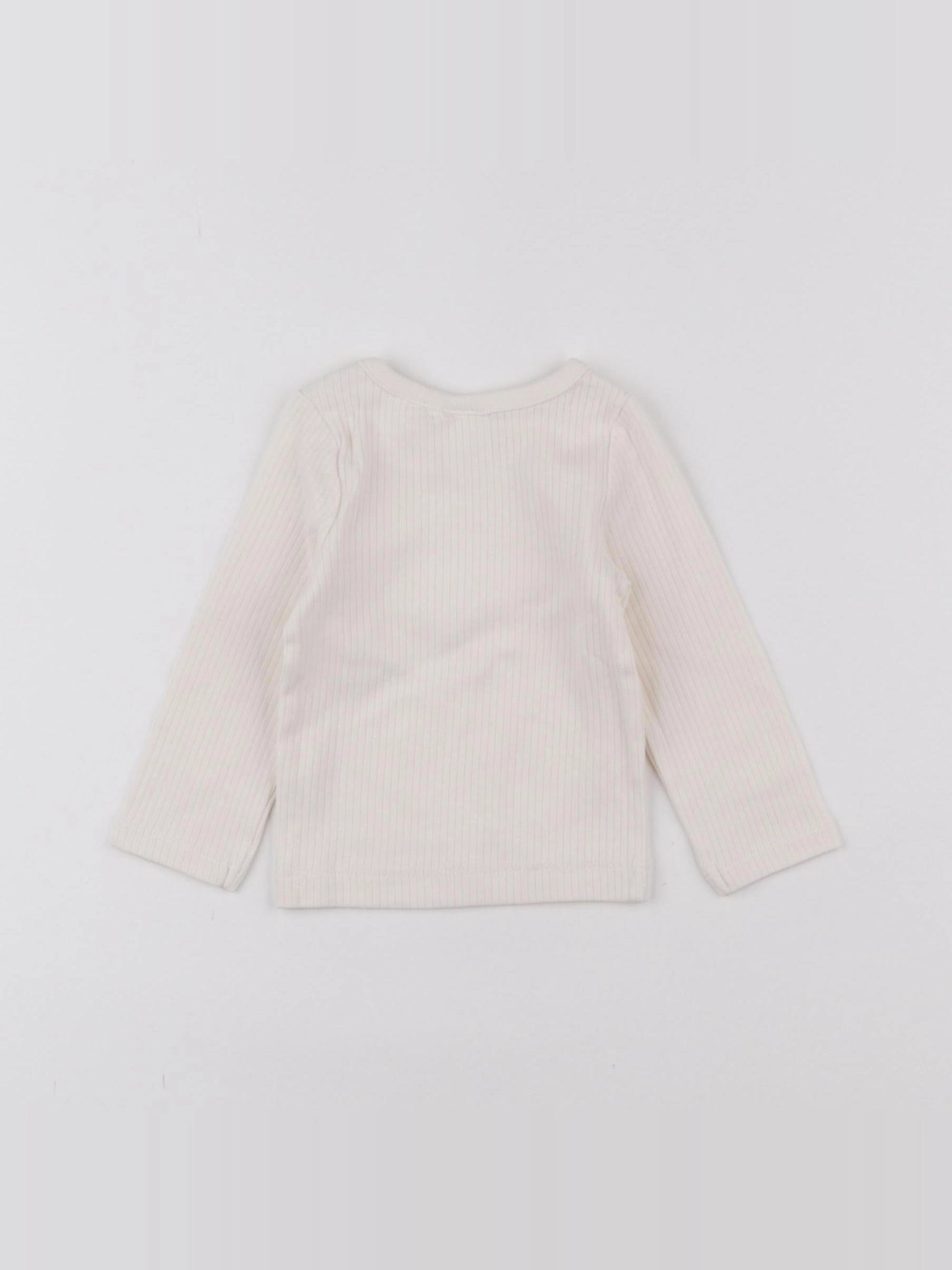 H&M - tee-shirt beige - 3 mois