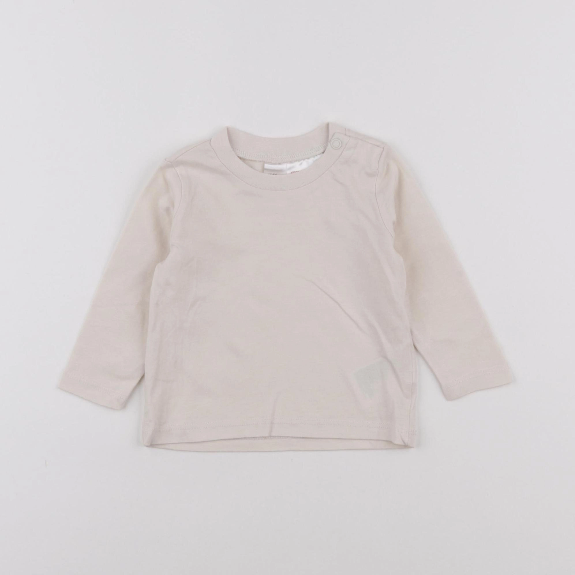 H&M - tee-shirt beige - 3 mois
