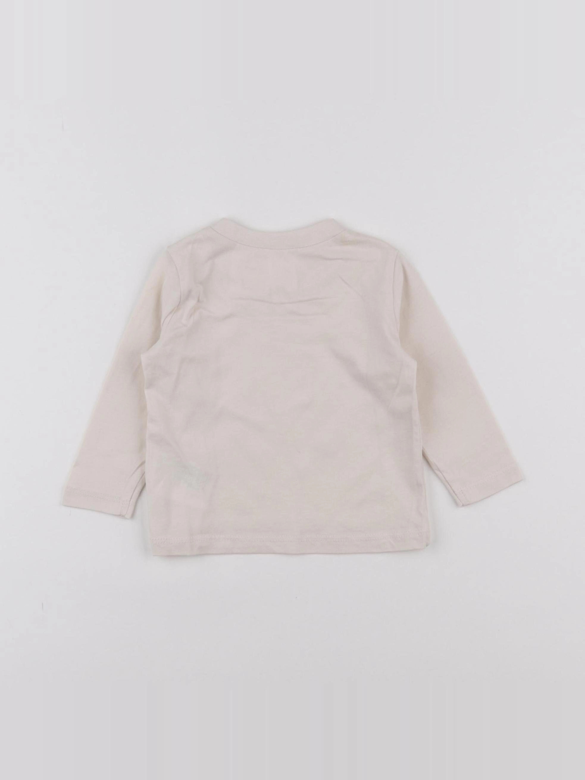 H&M - tee-shirt beige - 3 mois