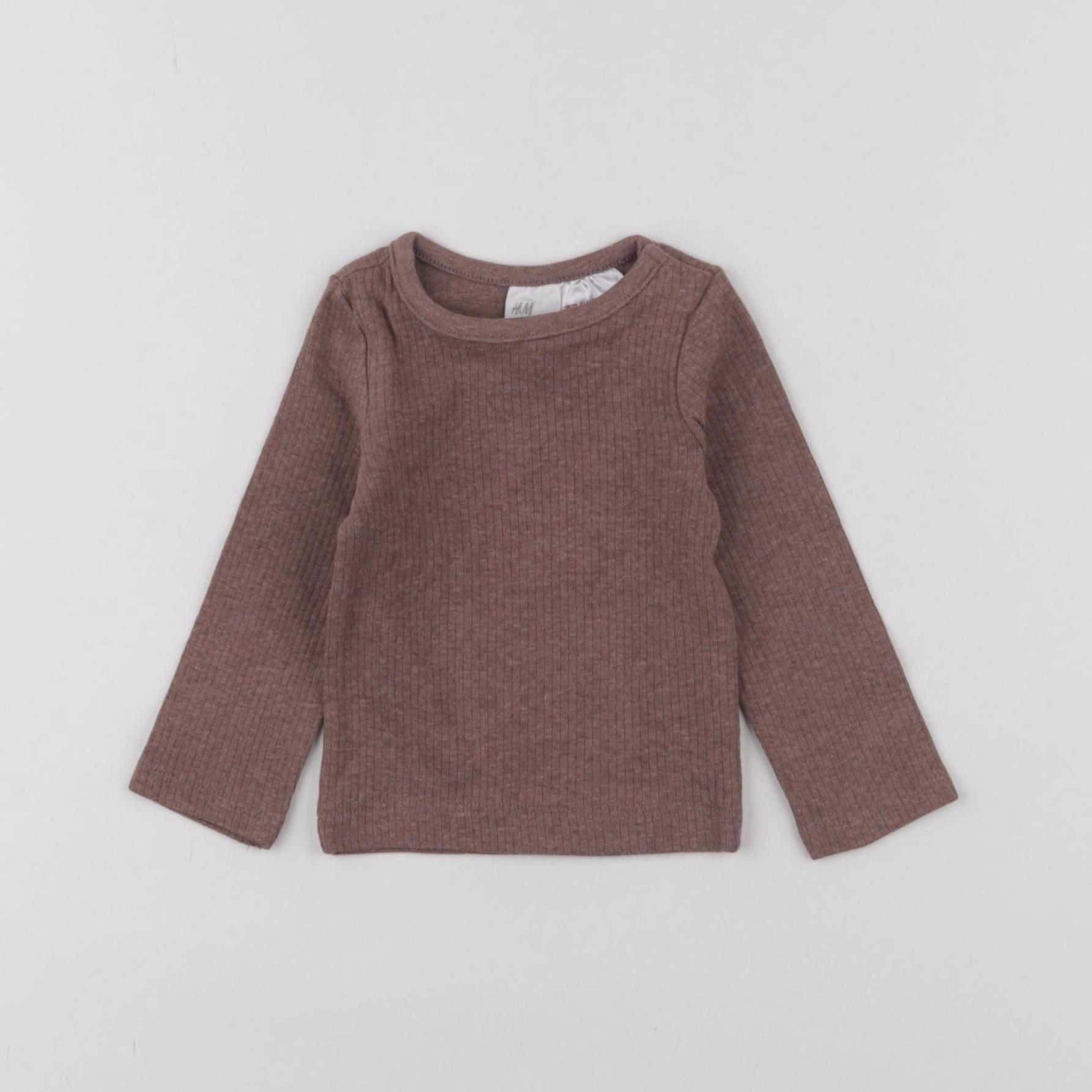 H&M - tee-shirt marron - 3 mois
