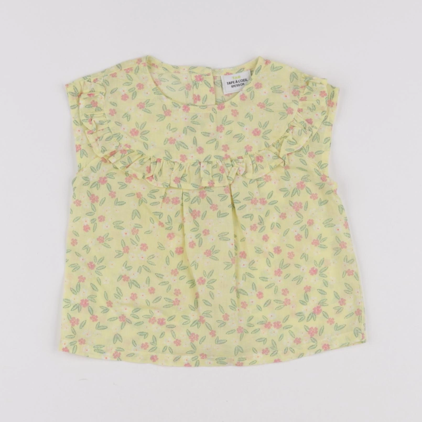 Tape à l'oeil - blouse jaune - 6 mois
