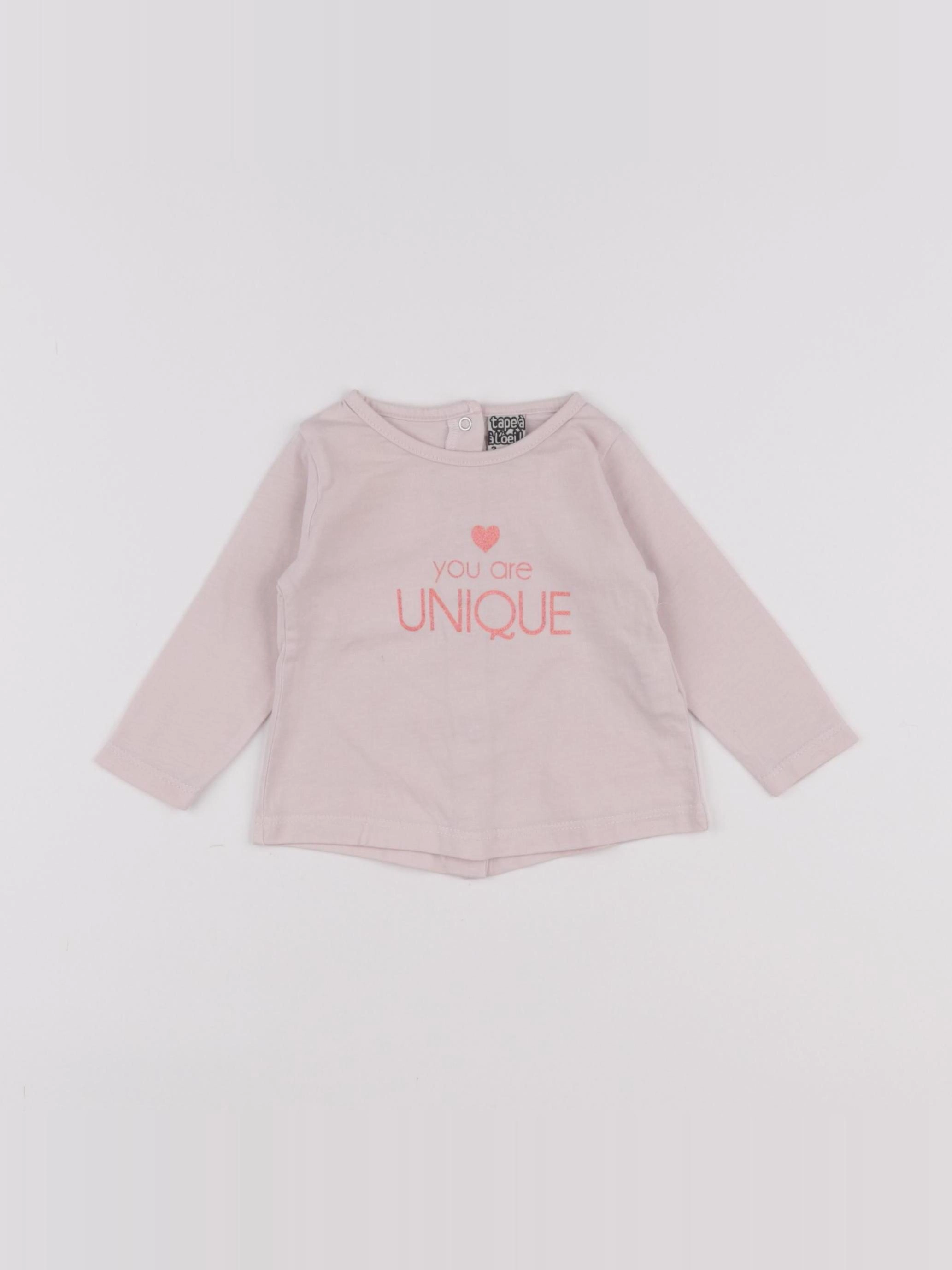 Tape à l'oeil - tee-shirt rose - 3 mois