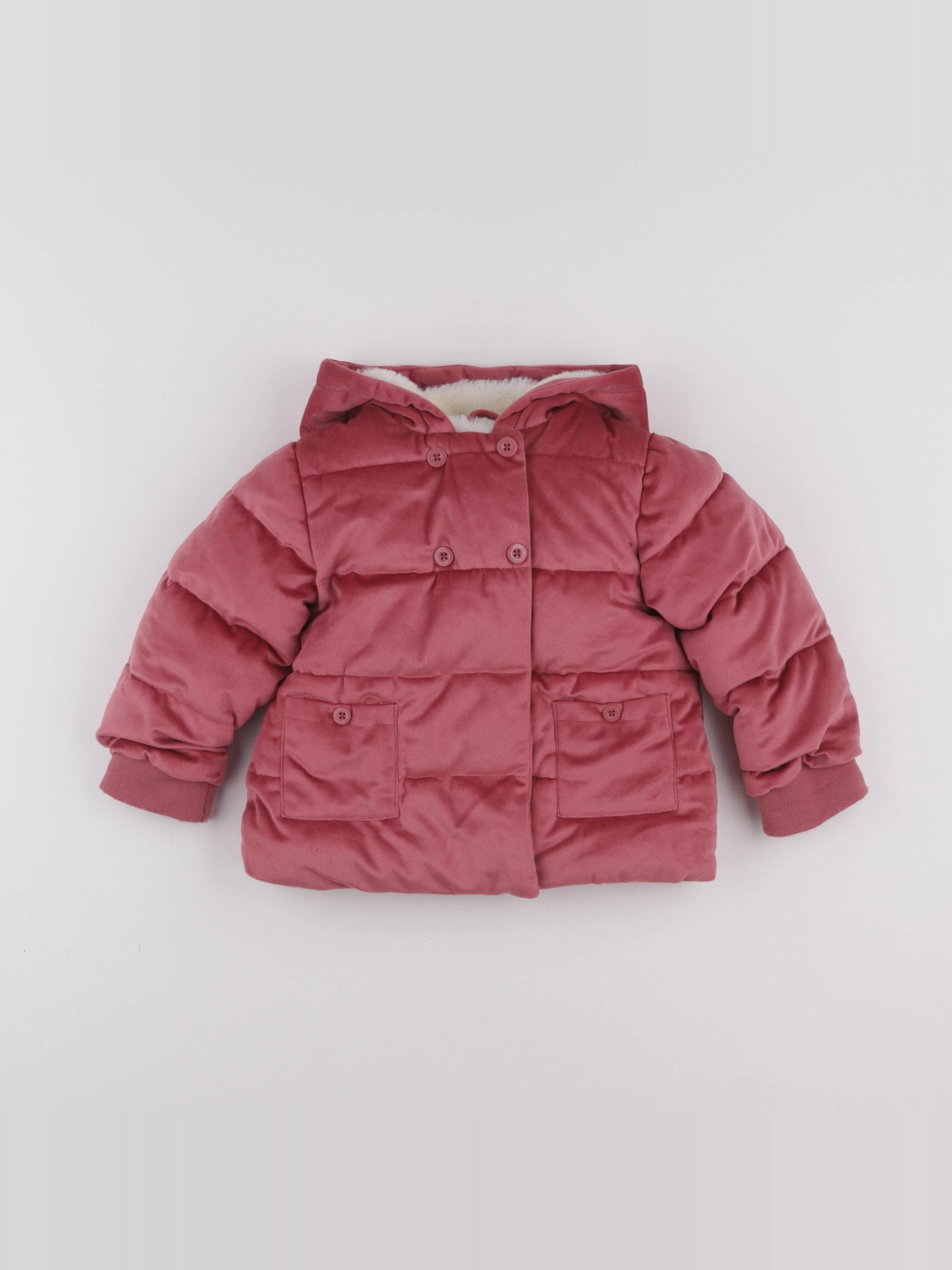 Vertbaudet - doudoune rose - 18 mois