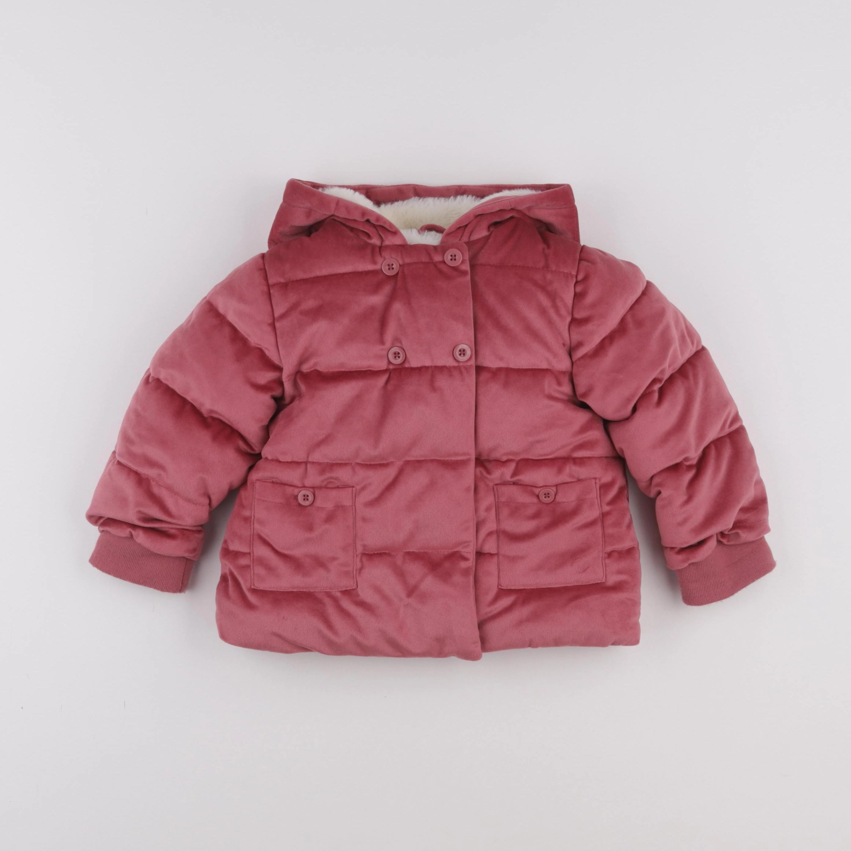 Vertbaudet - doudoune rose - 18 mois