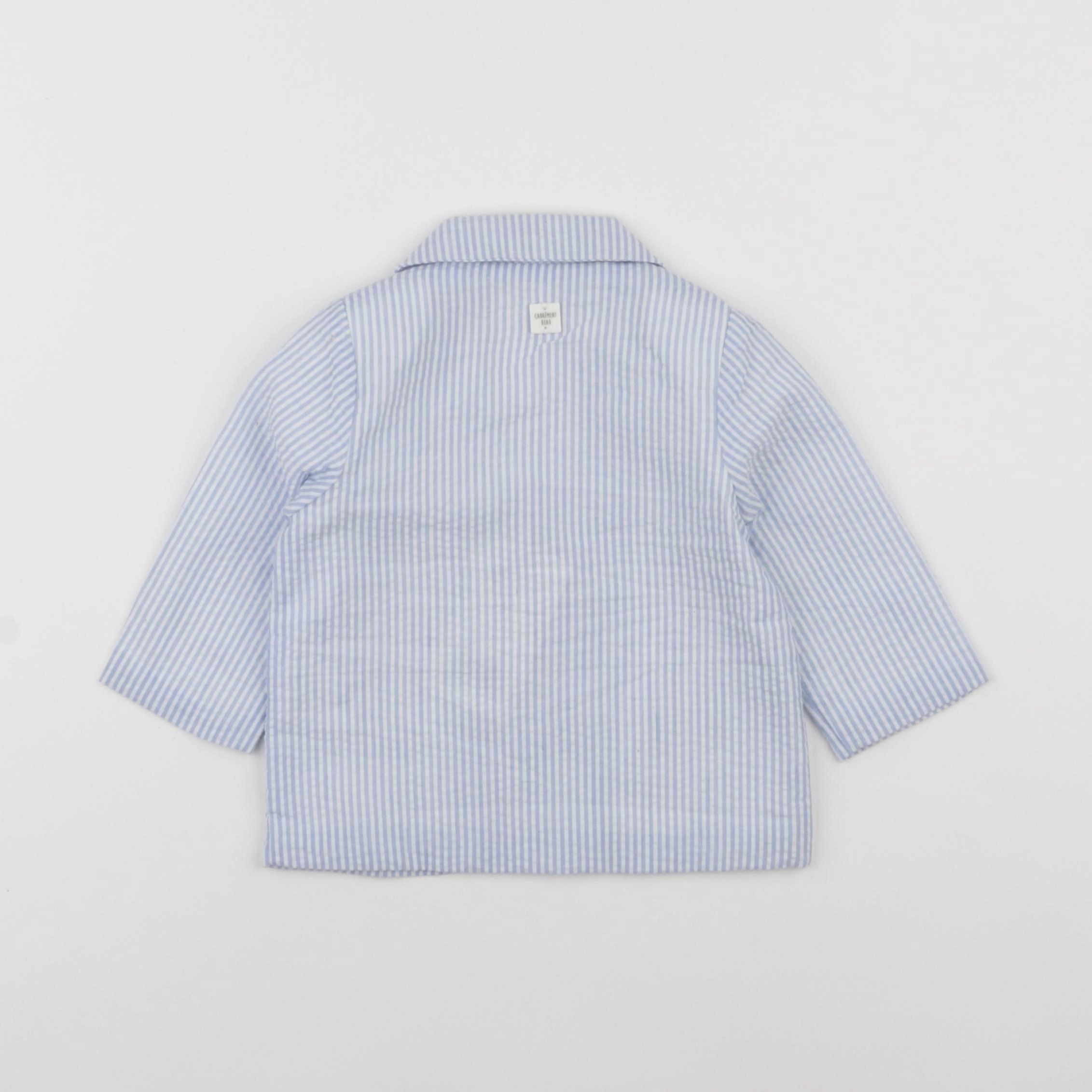 Carrément Beau - veste blanc, bleu - 6 mois