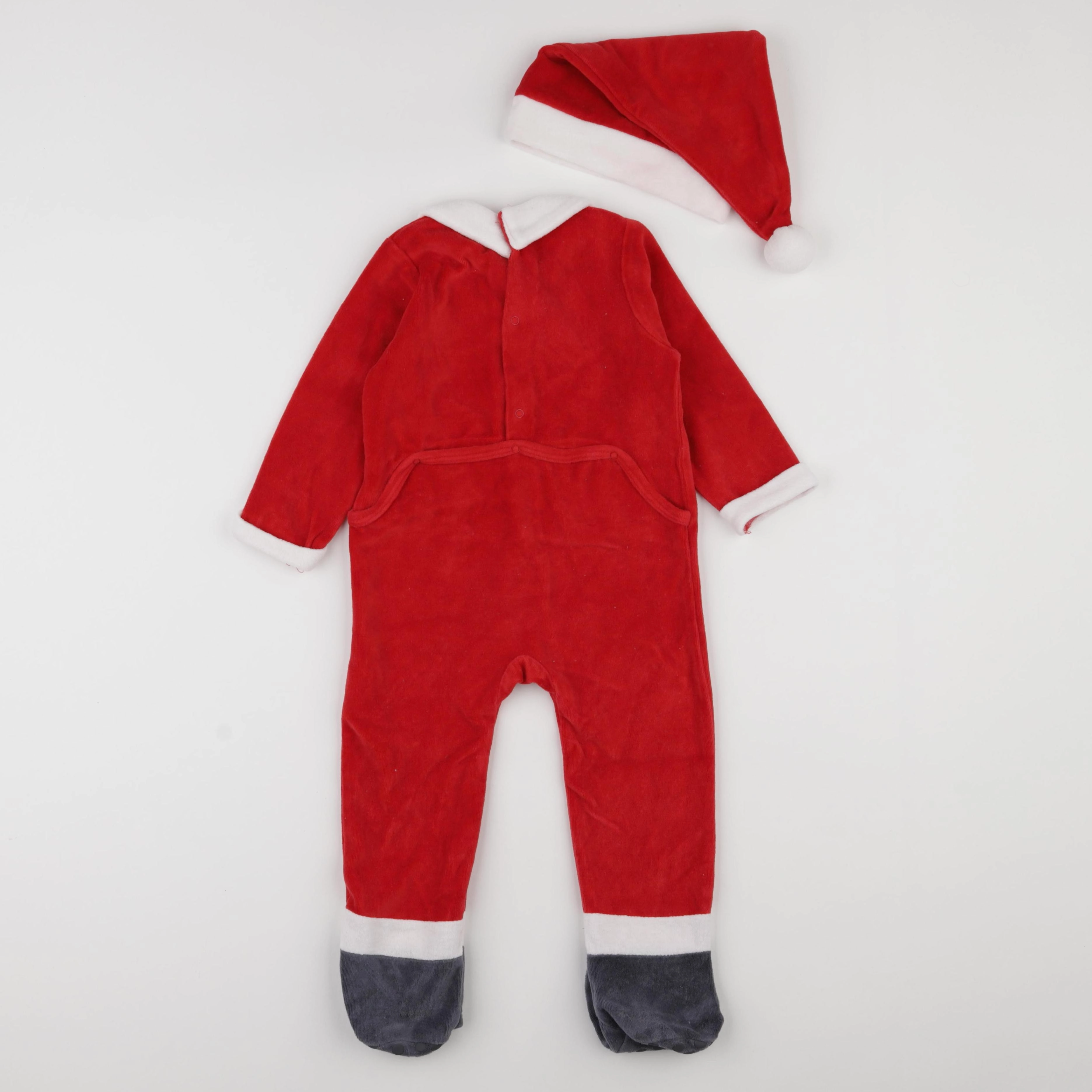 Vertbaudet - pyjama velours rouge - 2 ans