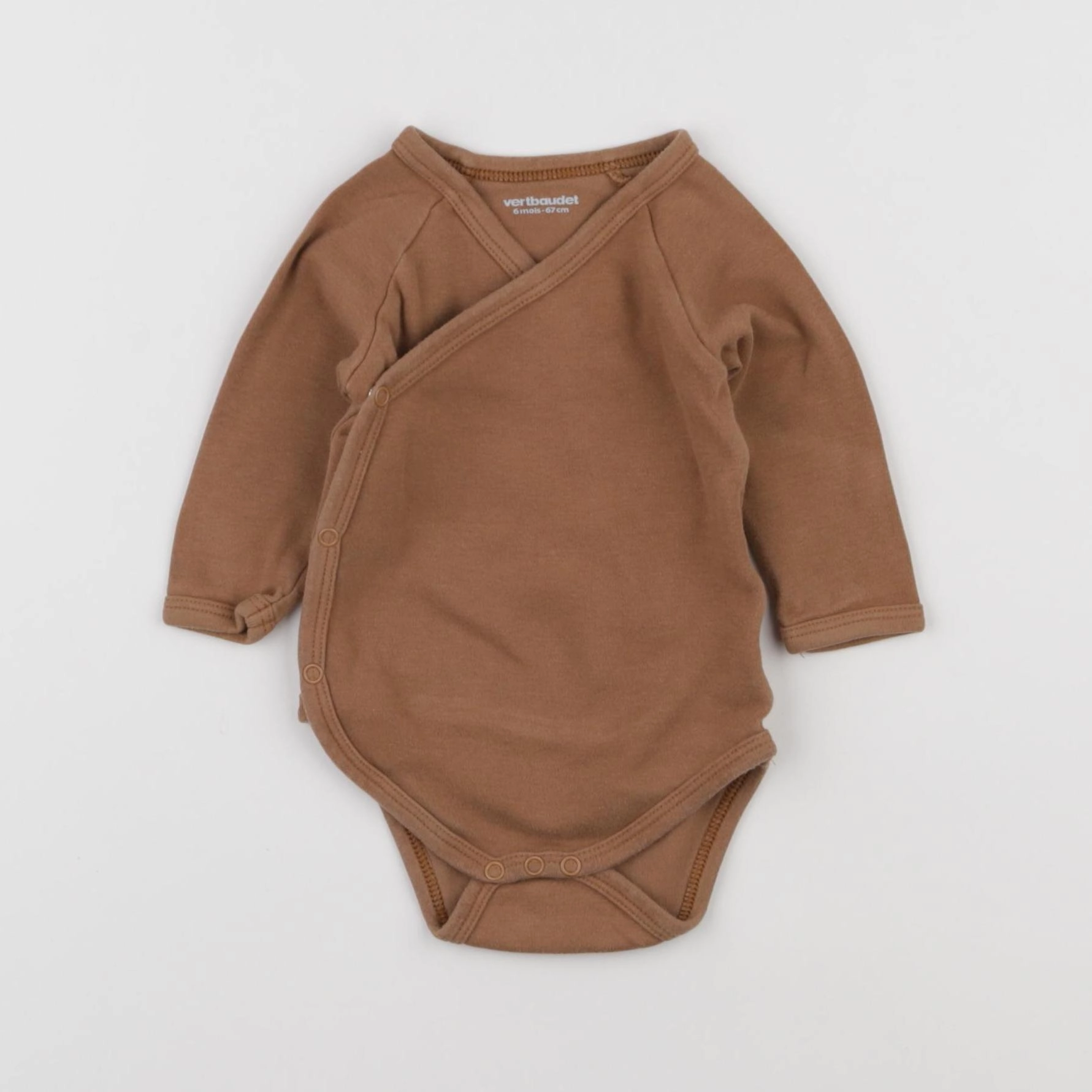 Vertbaudet - body marron - 6 mois