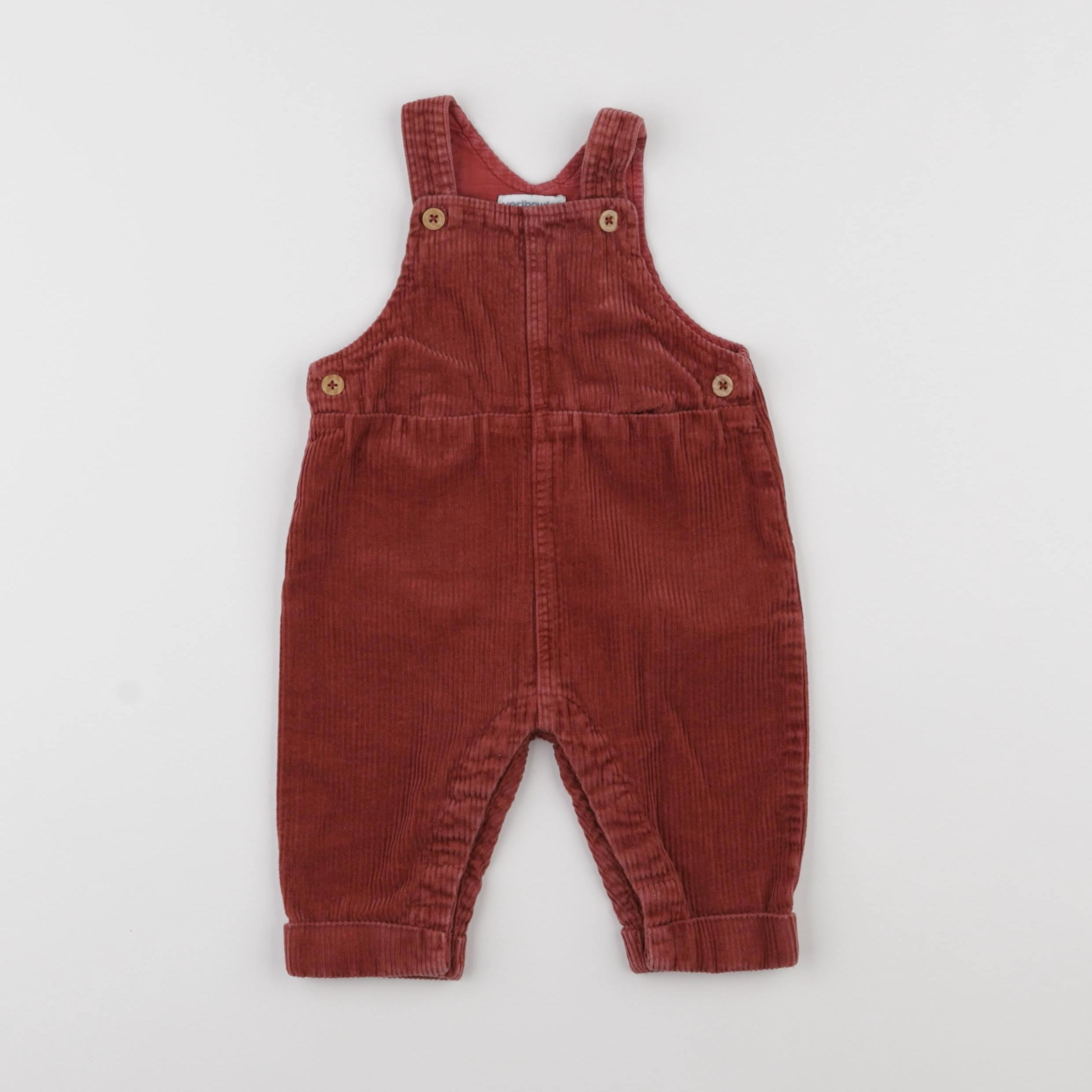 Vertbaudet - salopette rouge - 6 mois