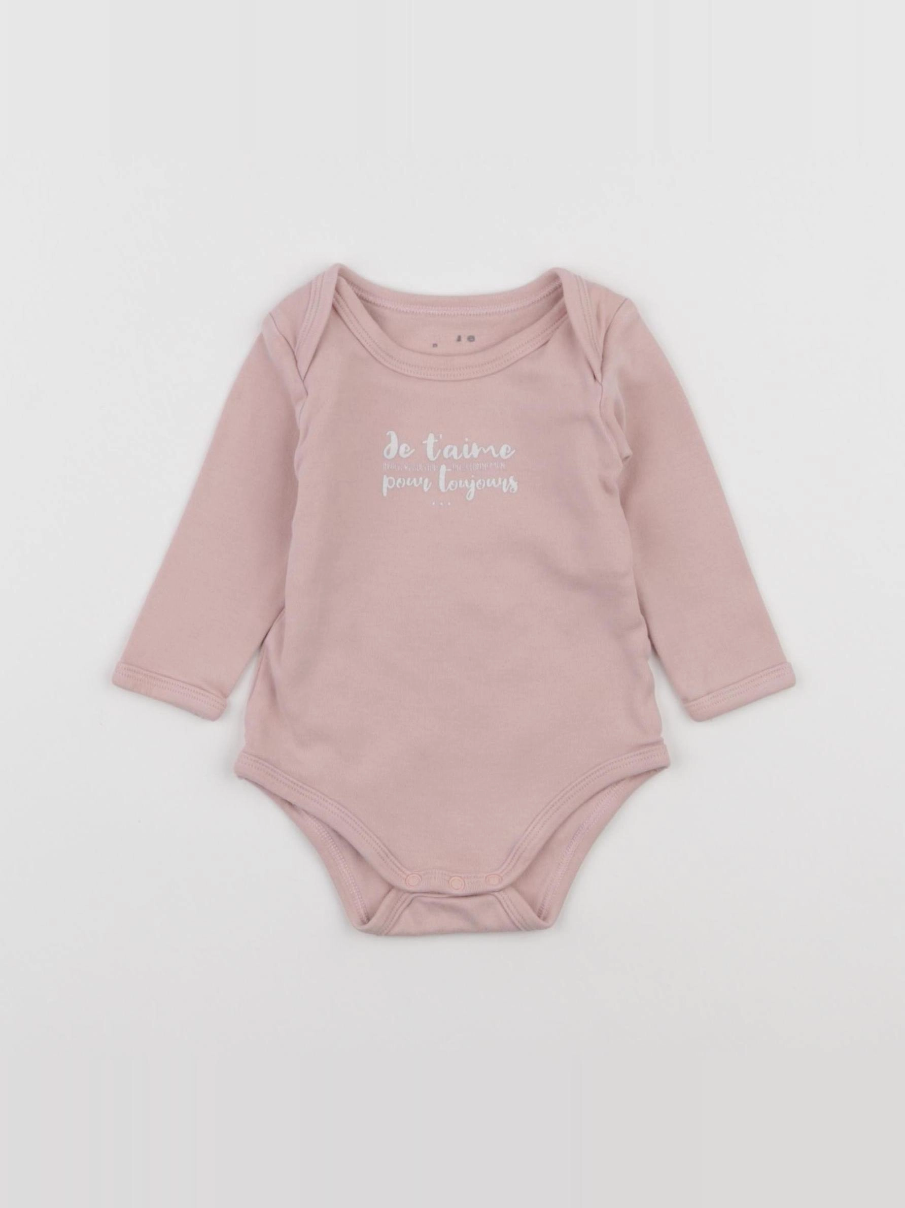 Vertbaudet - body rose - 6 mois