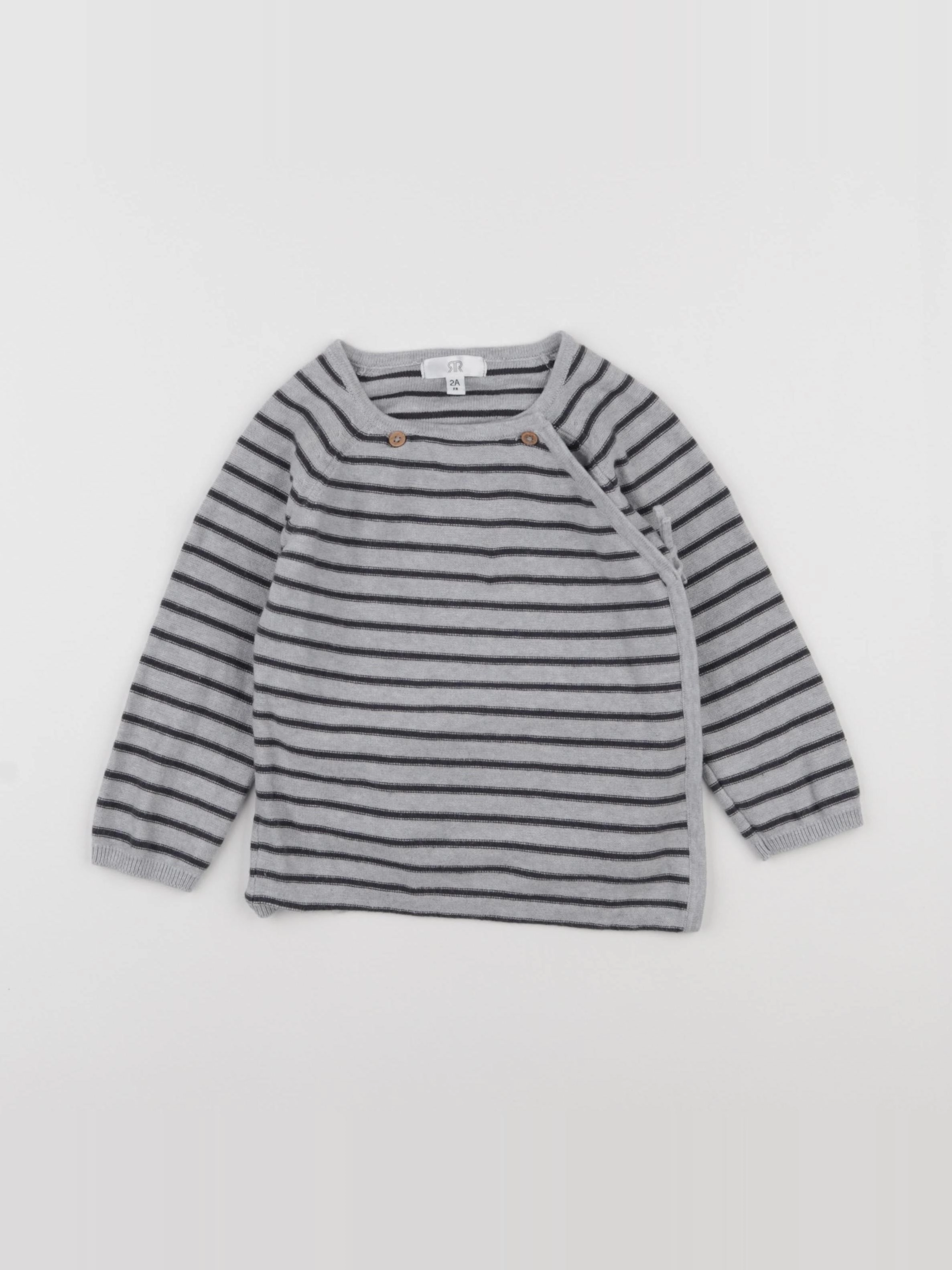 La Redoute - pull gris - 2 ans