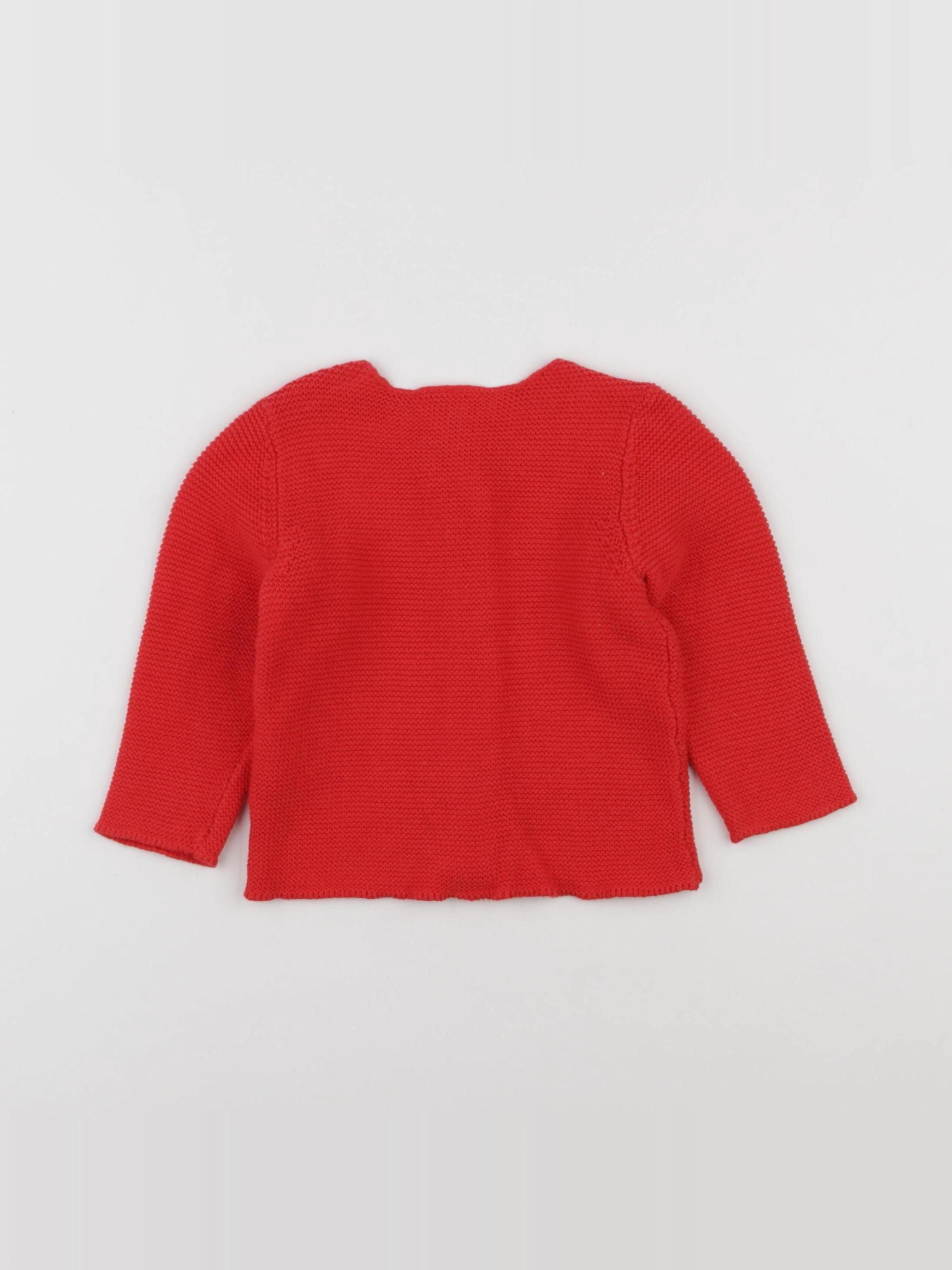 H&M - gilet rouge - 6/9 mois