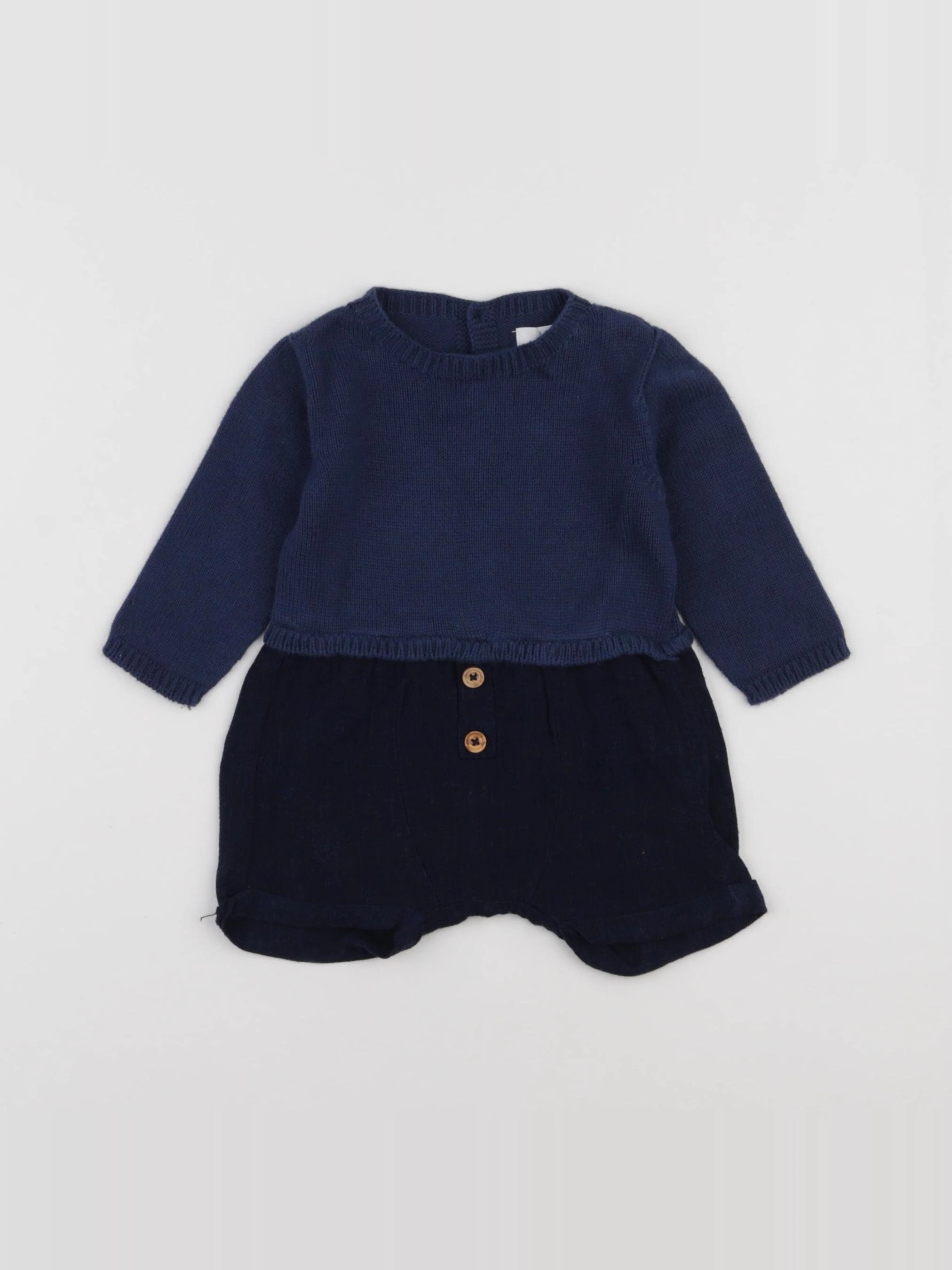 Mango - combinaison bleu - 1/3 mois