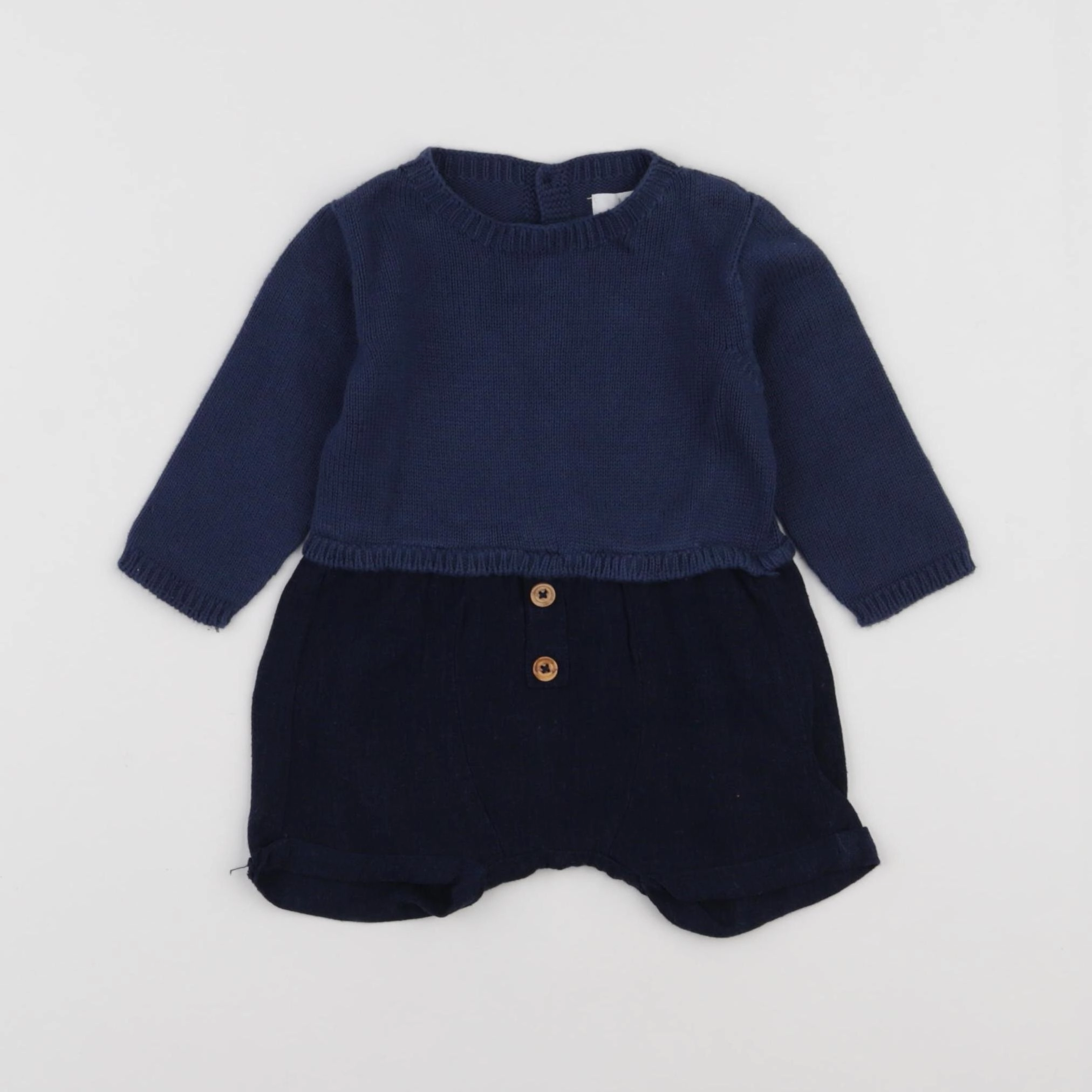 Mango - combinaison bleu - 1/3 mois