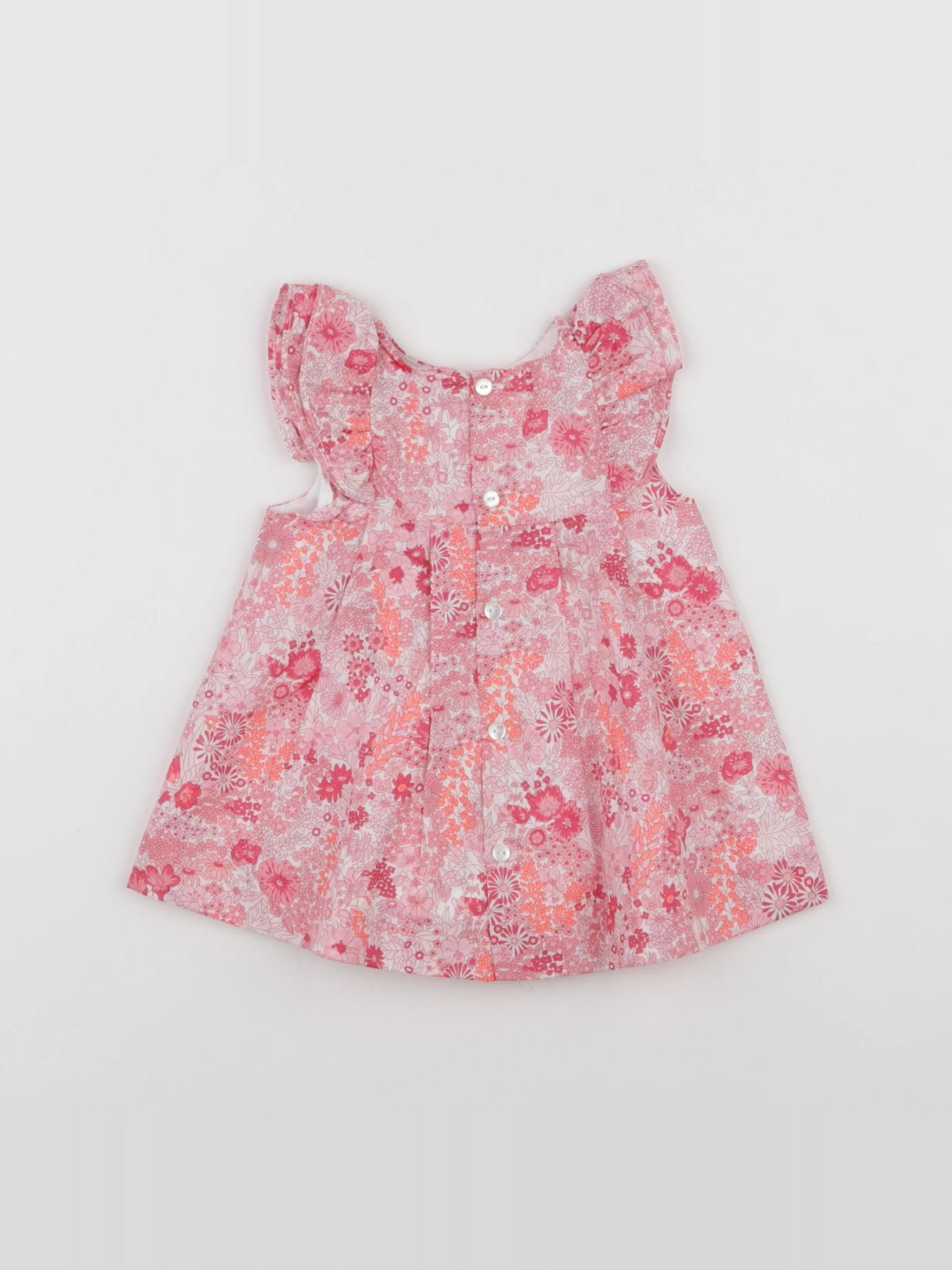 Jacadi - robe liberty rose (état neuf) - 3 mois