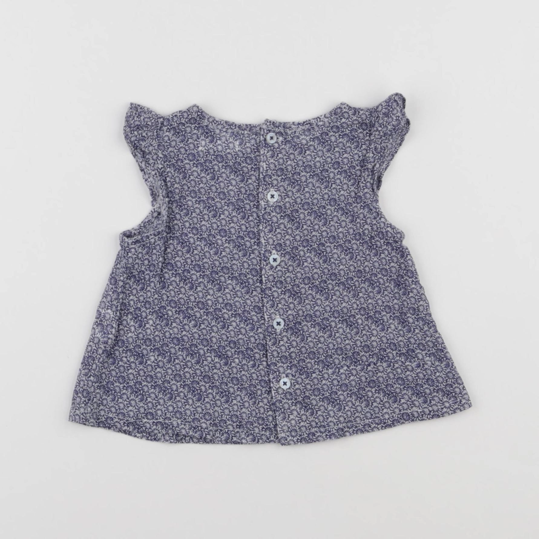 Boutchou - blouse bleu - 3 mois