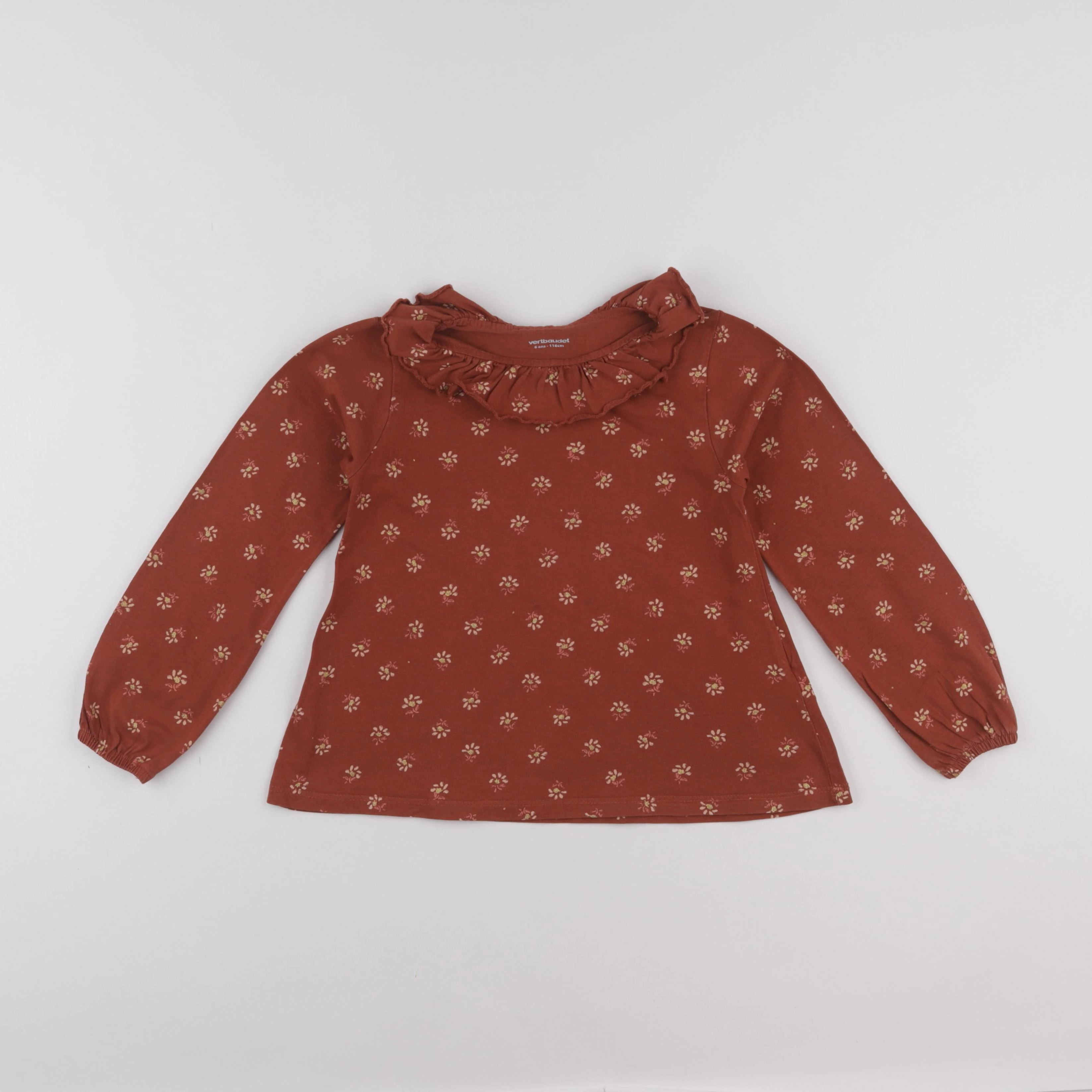 Vertbaudet - tee-shirt orange - 6 ans