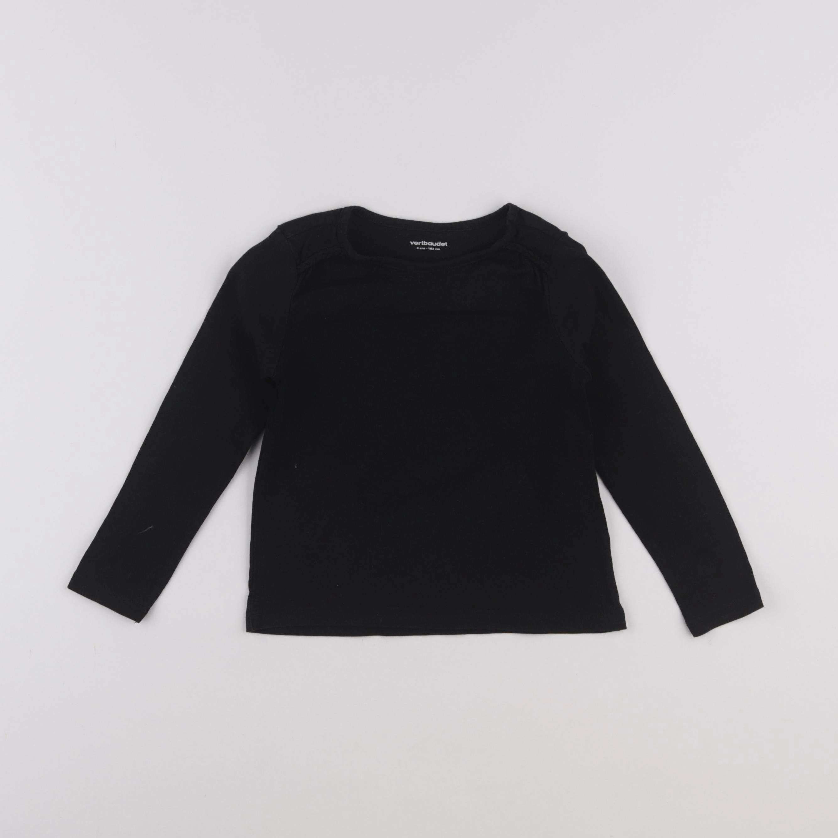 Vertbaudet - tee-shirt noir - 4 ans